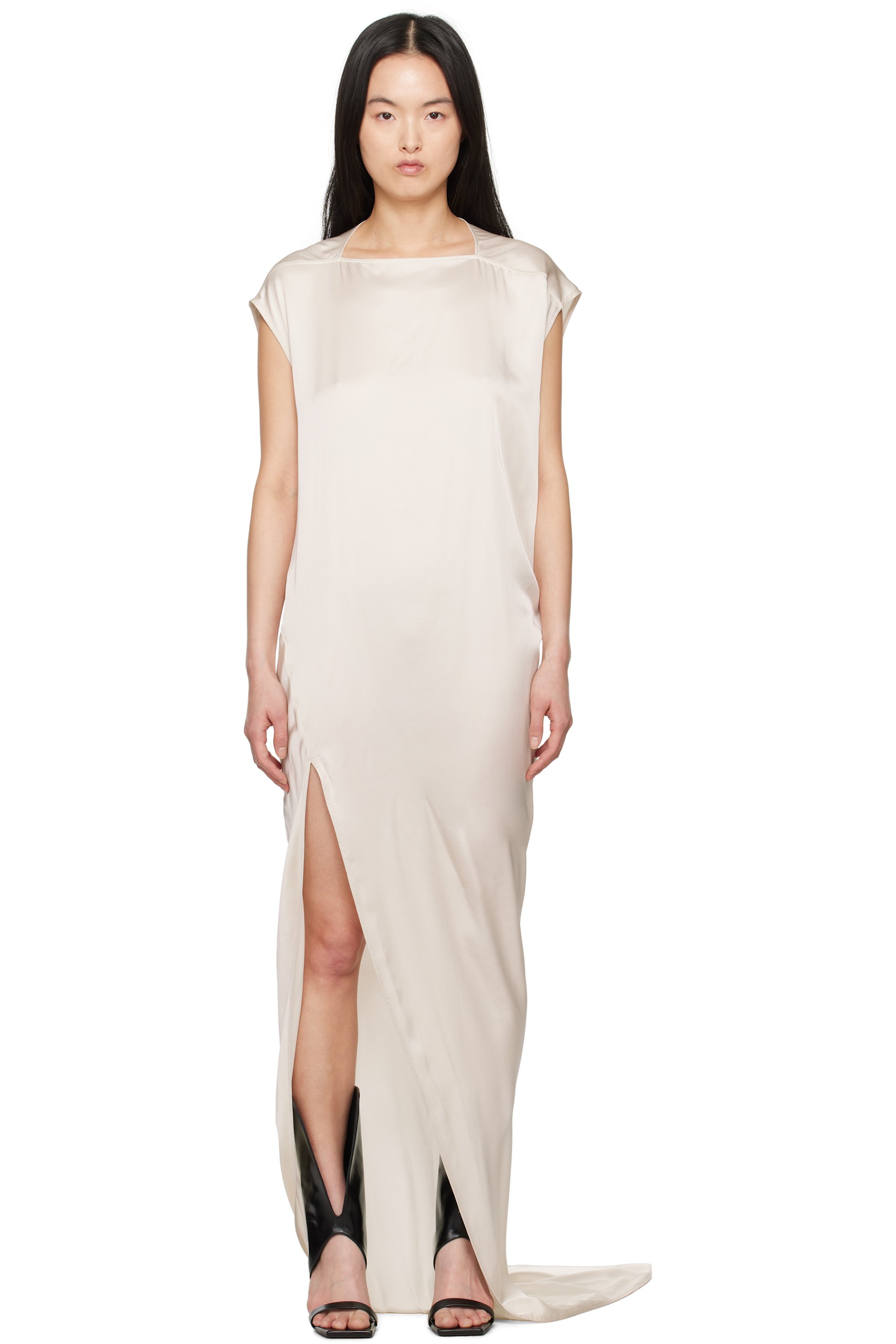 Rick Owens - Robe longue T blanc cassé - Hollywood Edfu