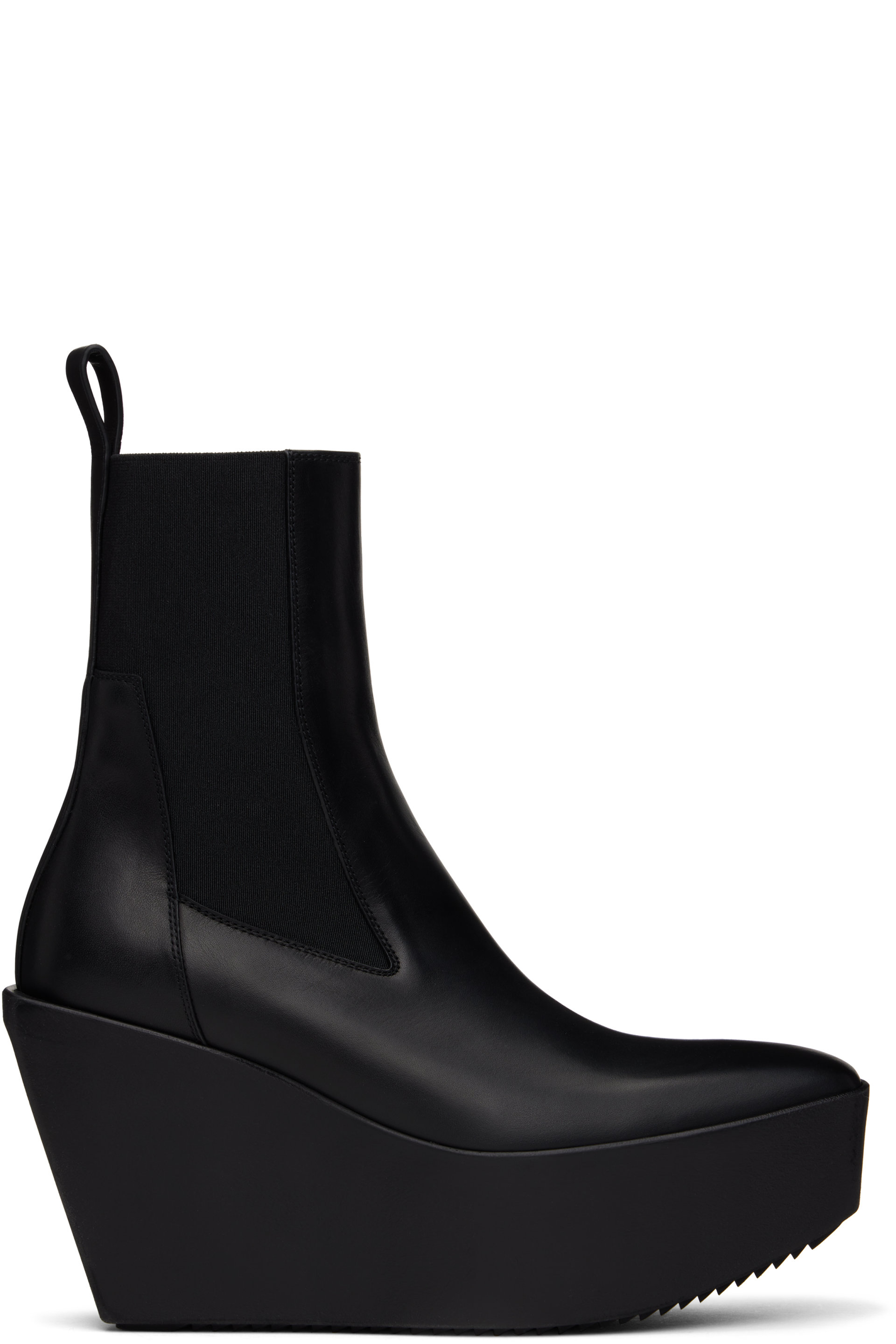 Rick Owens - Black Hollywood Sliver Platform Beatle Boots
