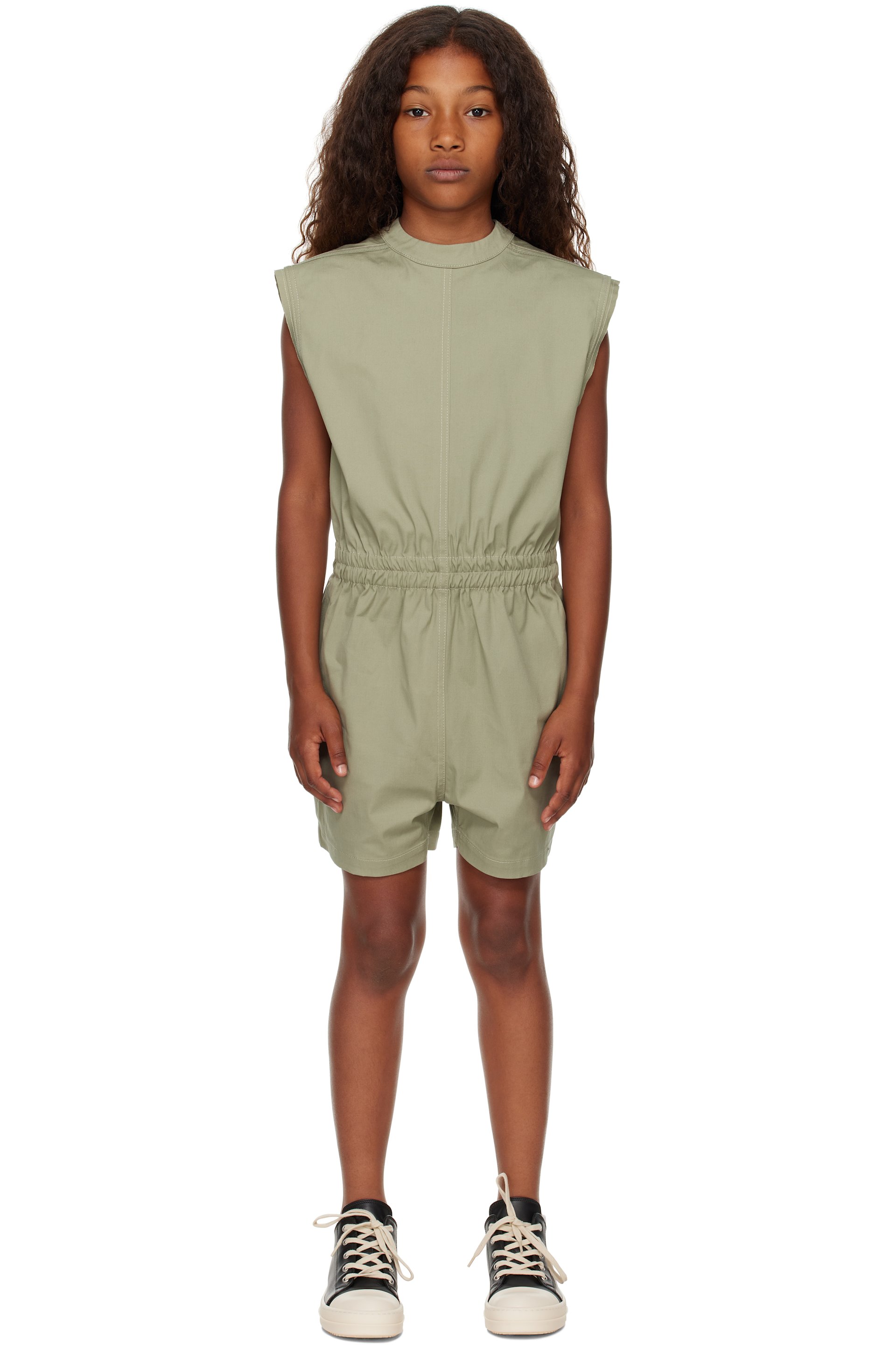Rick Owens - Enfant | Justaucorps de style aviateur kaki à épaules Tatlin - Hollywood