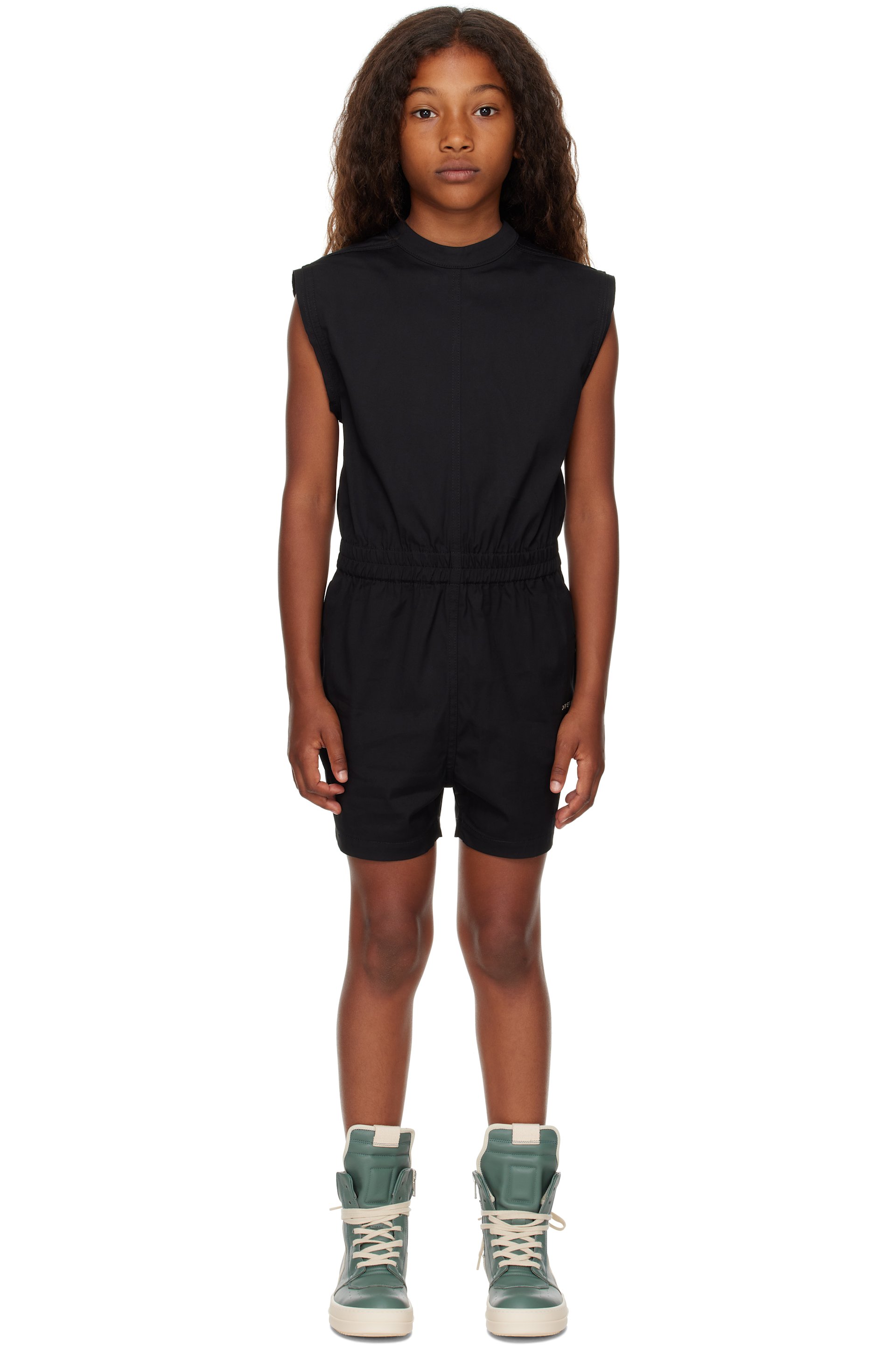 Rick Owens - Enfant | Justaucorps de style aviateur noir à épaules Tatlin - Hollywood