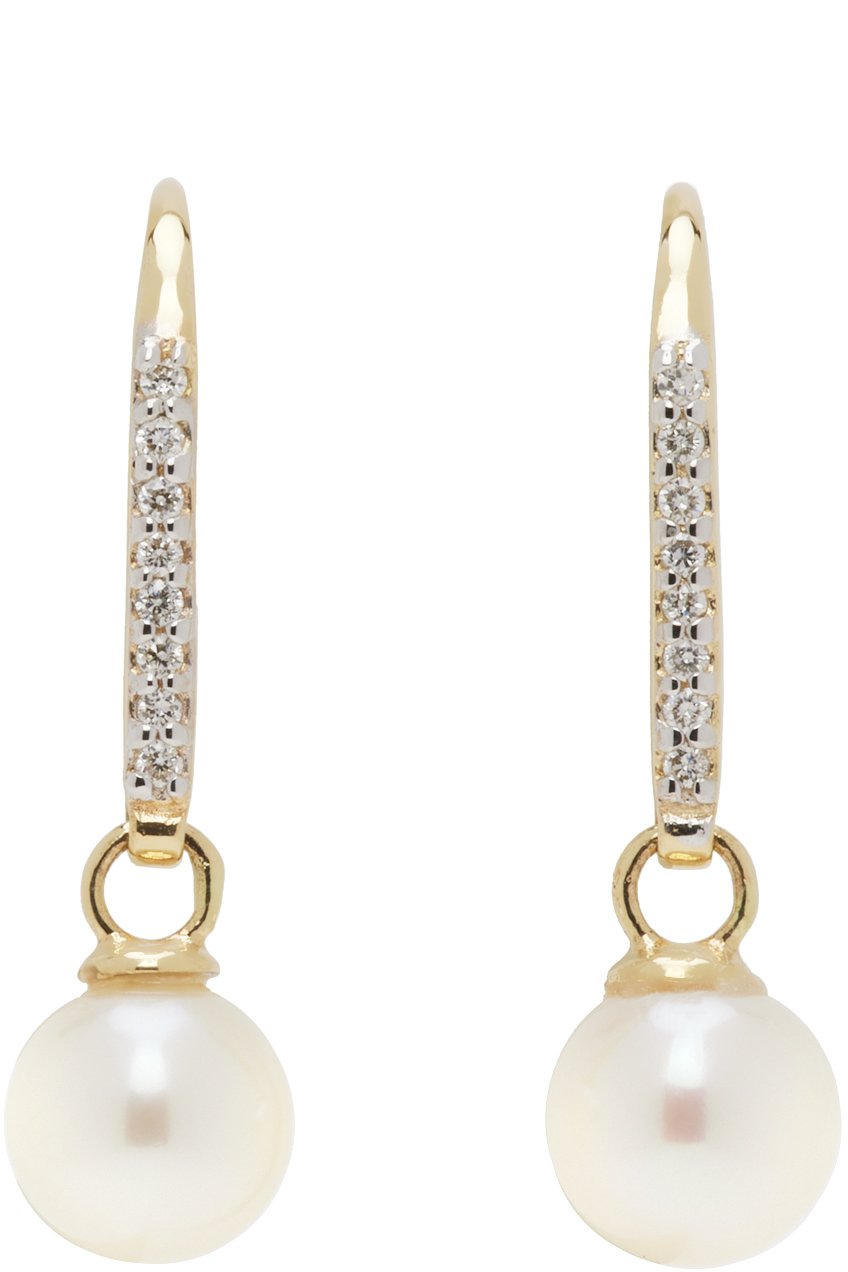 Mateo - Gold Single Pearl Drop Earrings