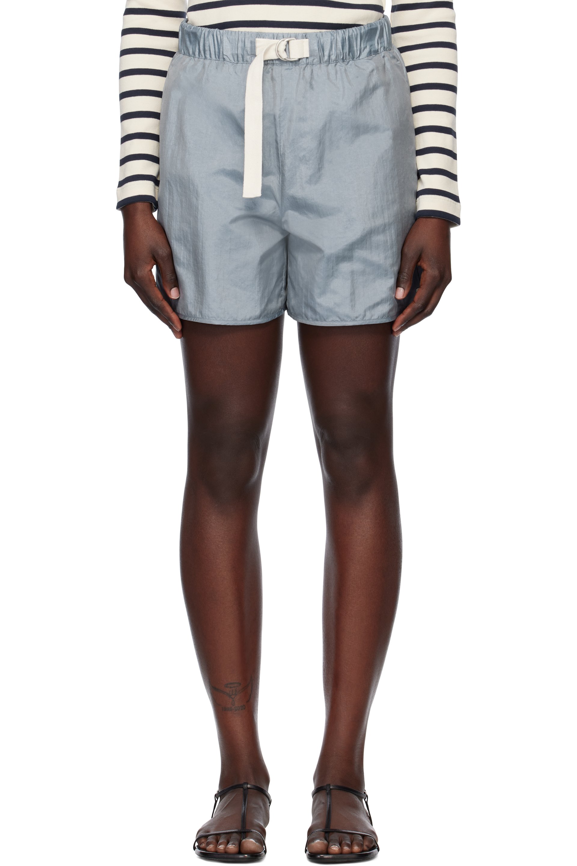 Jil Sander - Short bleu à coupe classique