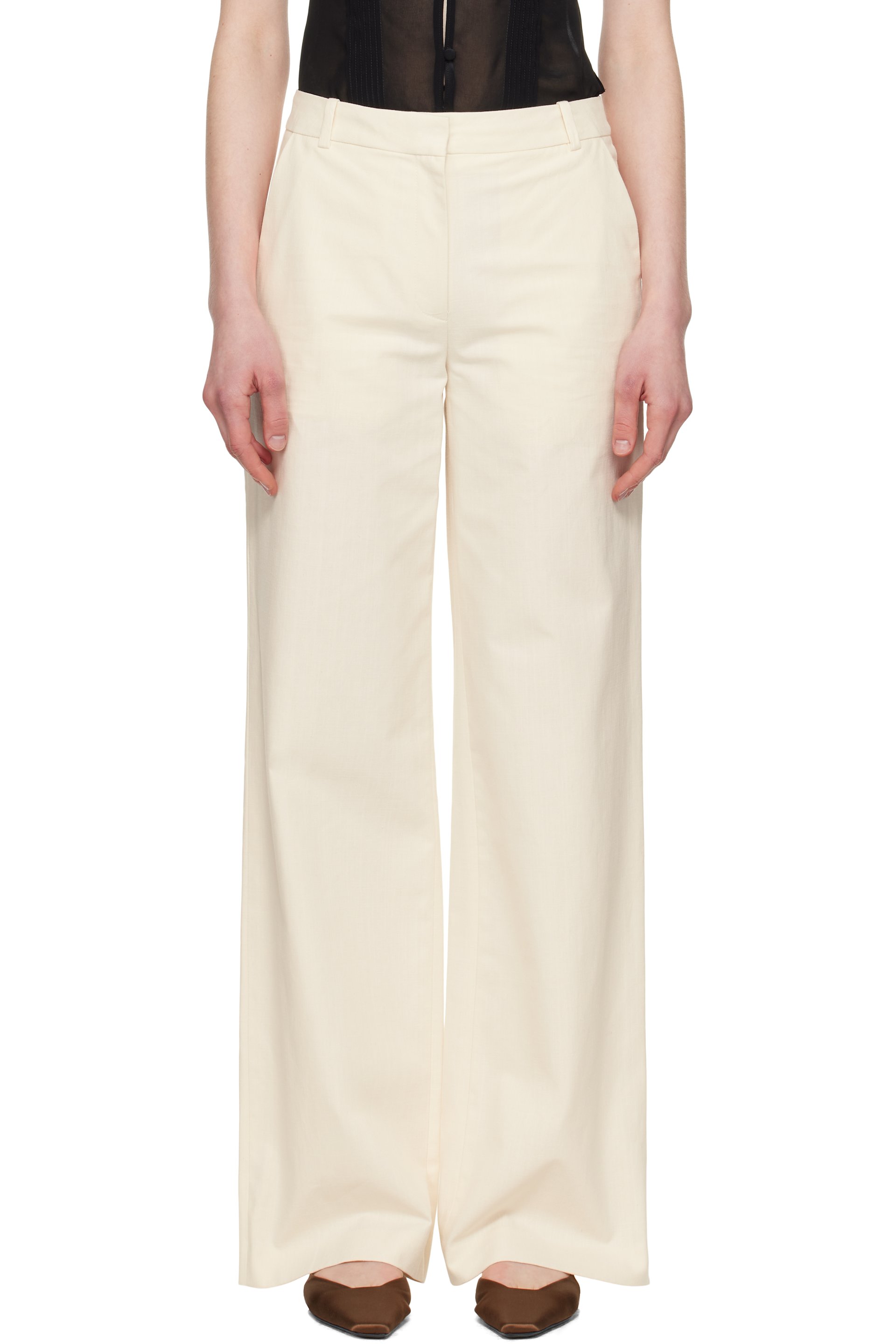 A.P.C. - Off-White Margaret Trousers