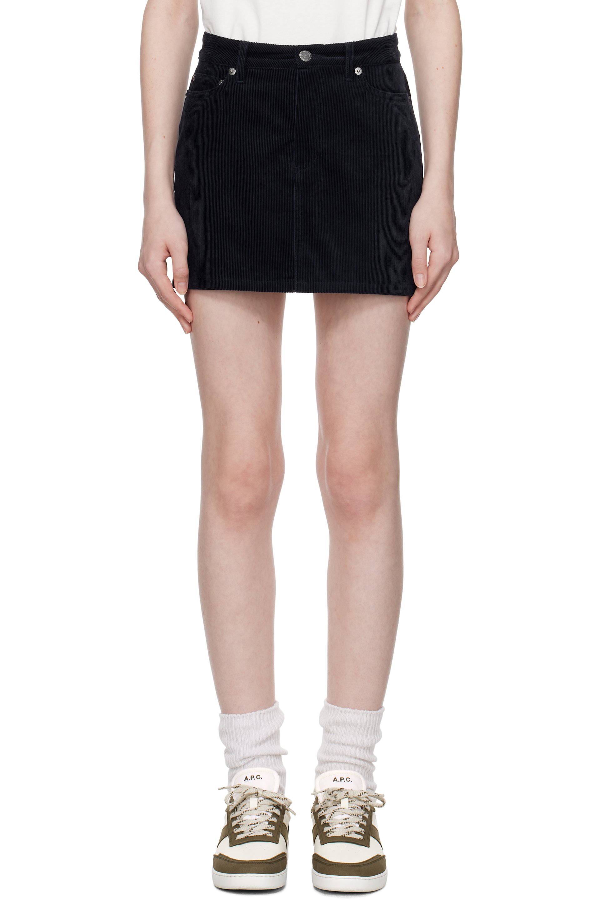 A.P.C. - Minijupe bleu marine