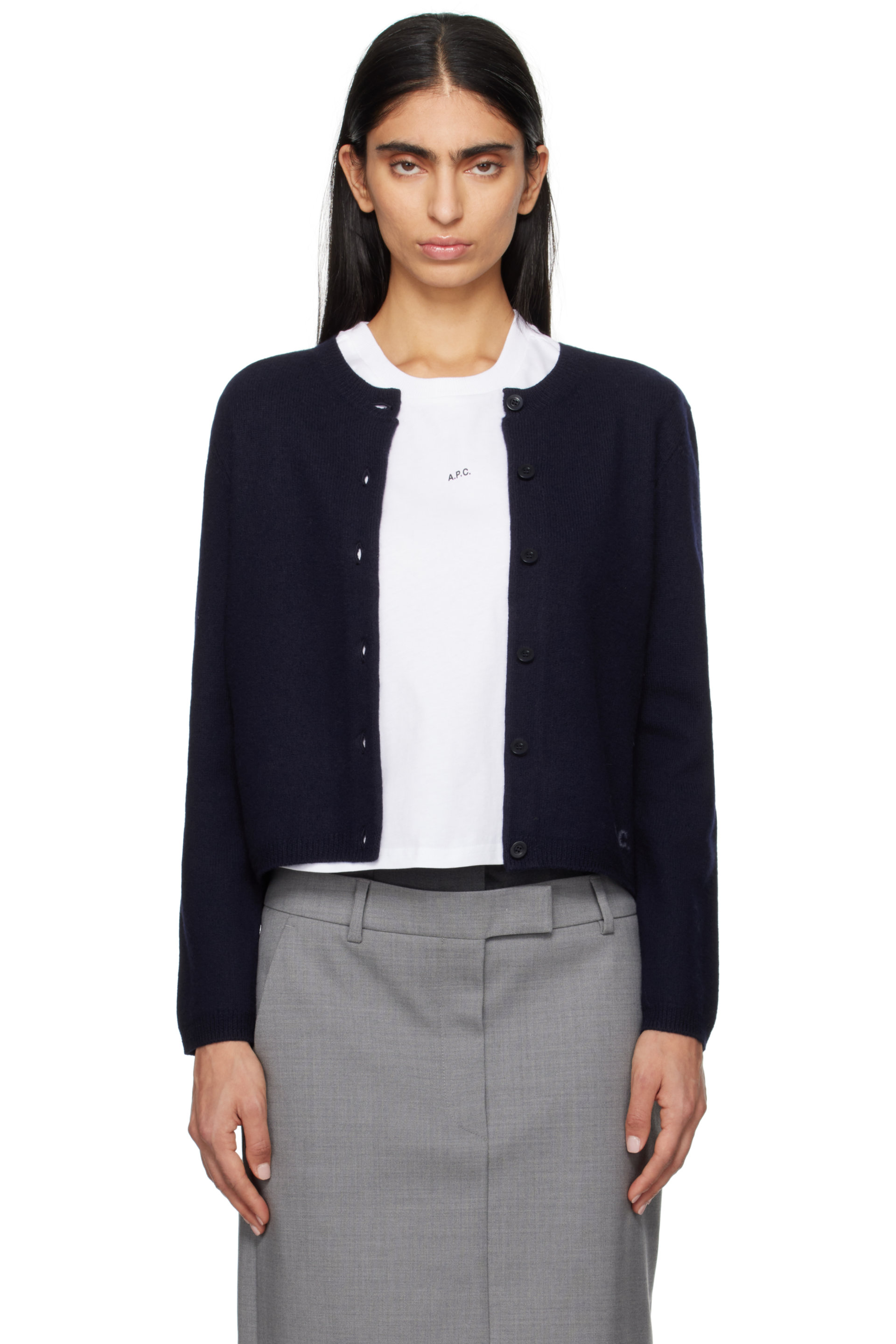 A.P.C. - Cardigan Mila bleu marine