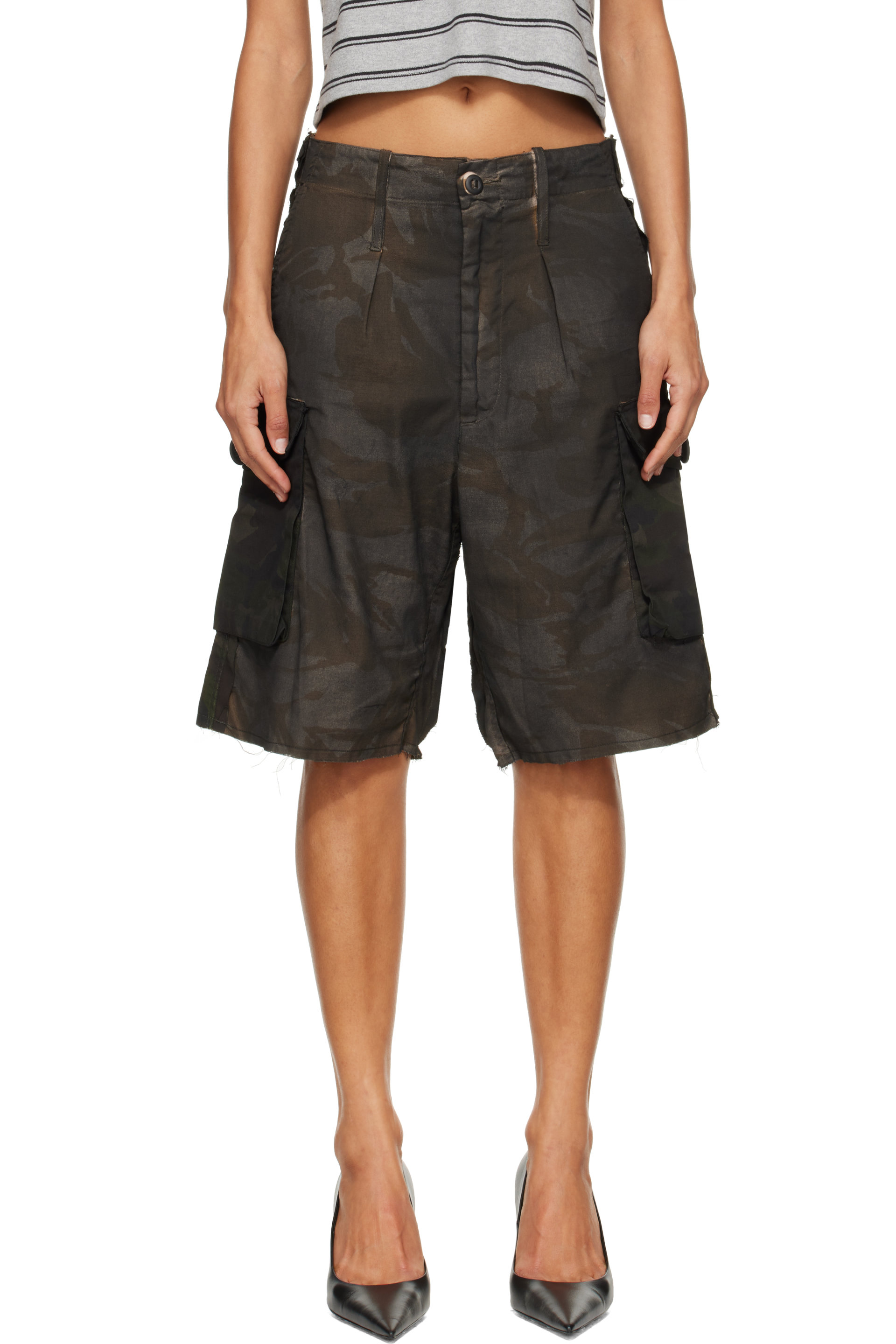 Prototypes - Brown Overdyed New Camo Shorts