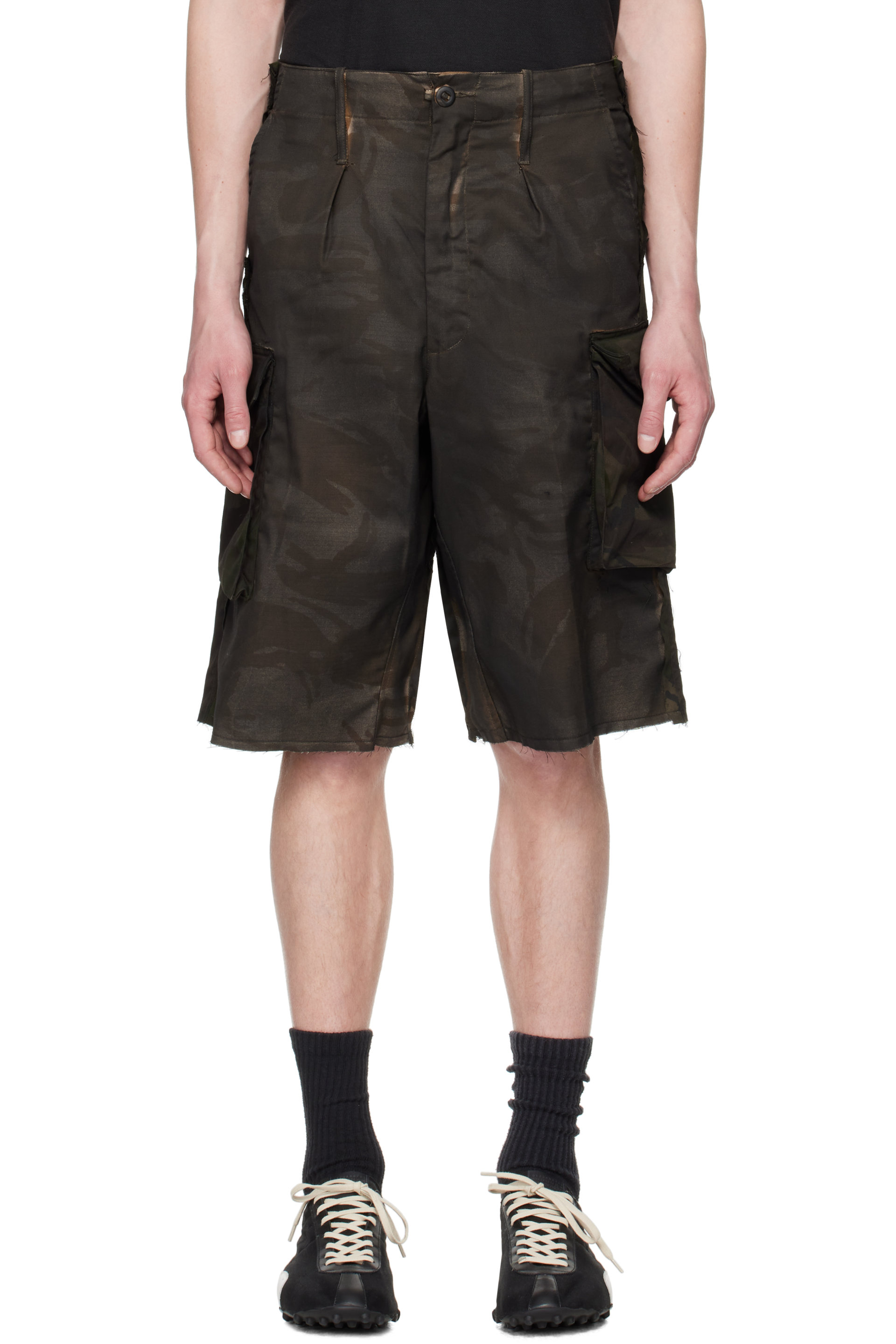 Prototypes - Khaki New Overdyed Camo Shorts