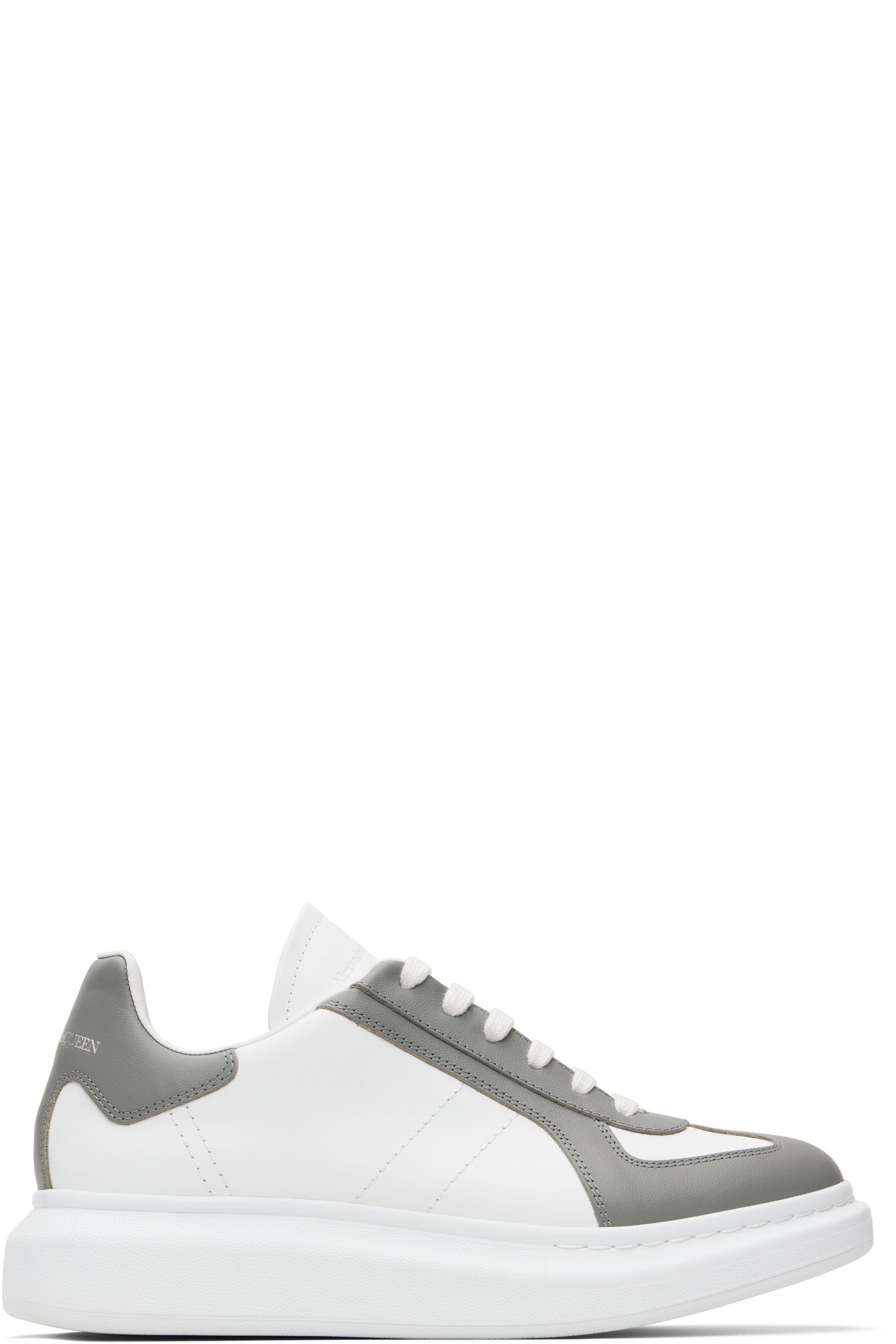 McQueen - Baskets rétro Oversized blanc et gris