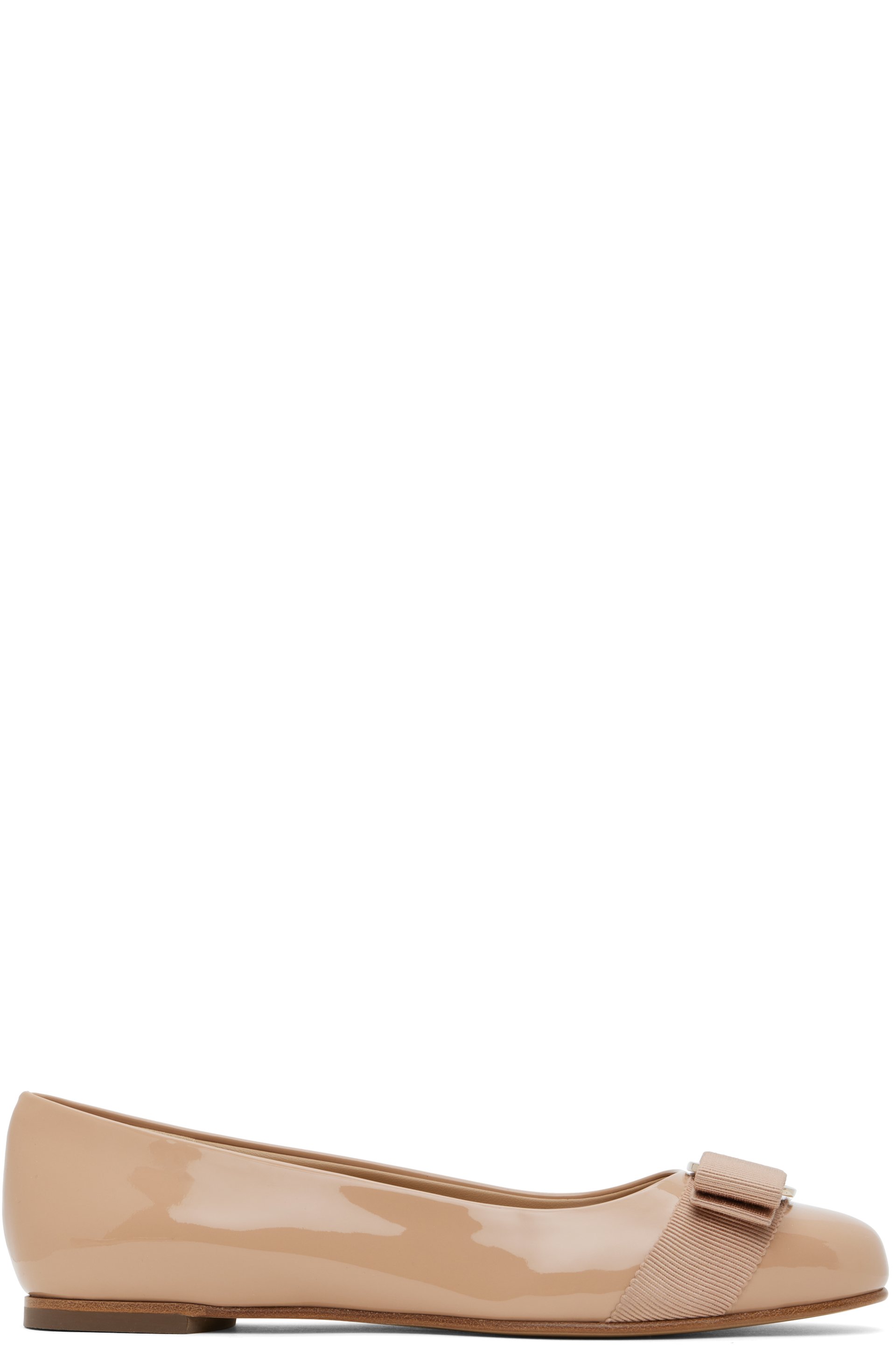 Ferragamo - Ballerines Varina brun clair