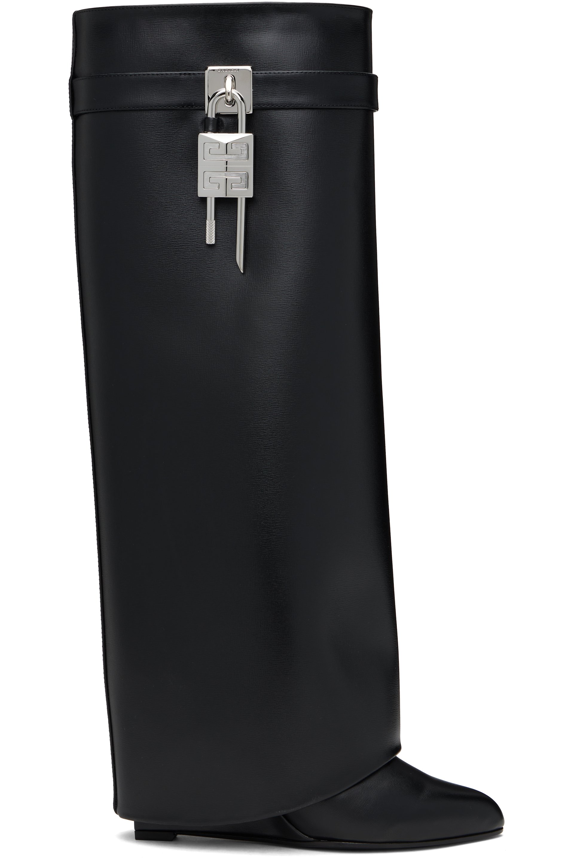 Givenchy - Black Shark Lock Tall Boots