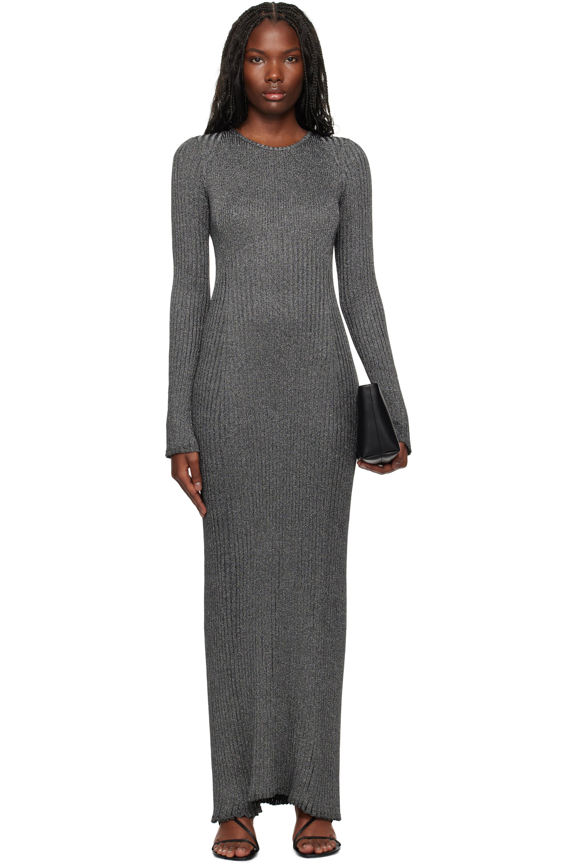 Proenza Schouler - Robe longue Joni argentée