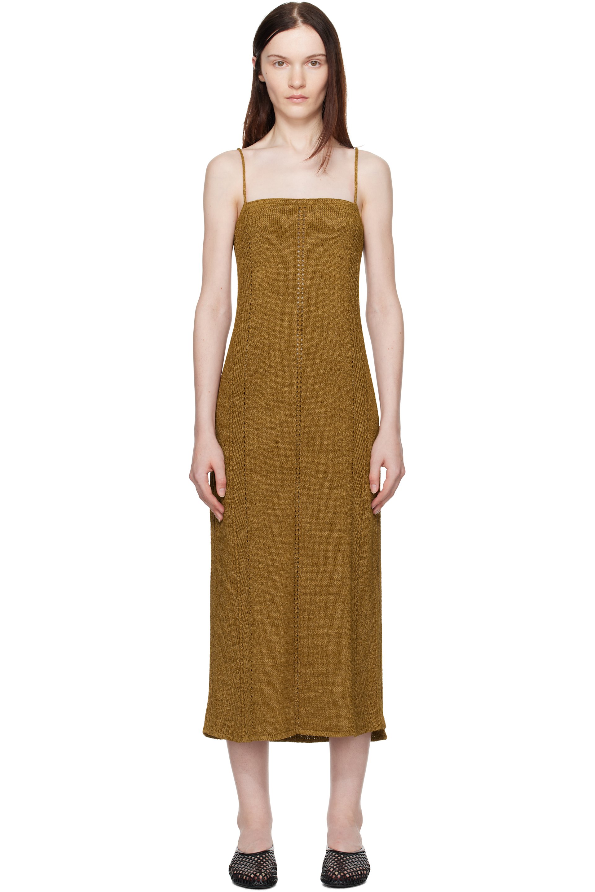 Proenza Schouler - Robe midi Suki brune