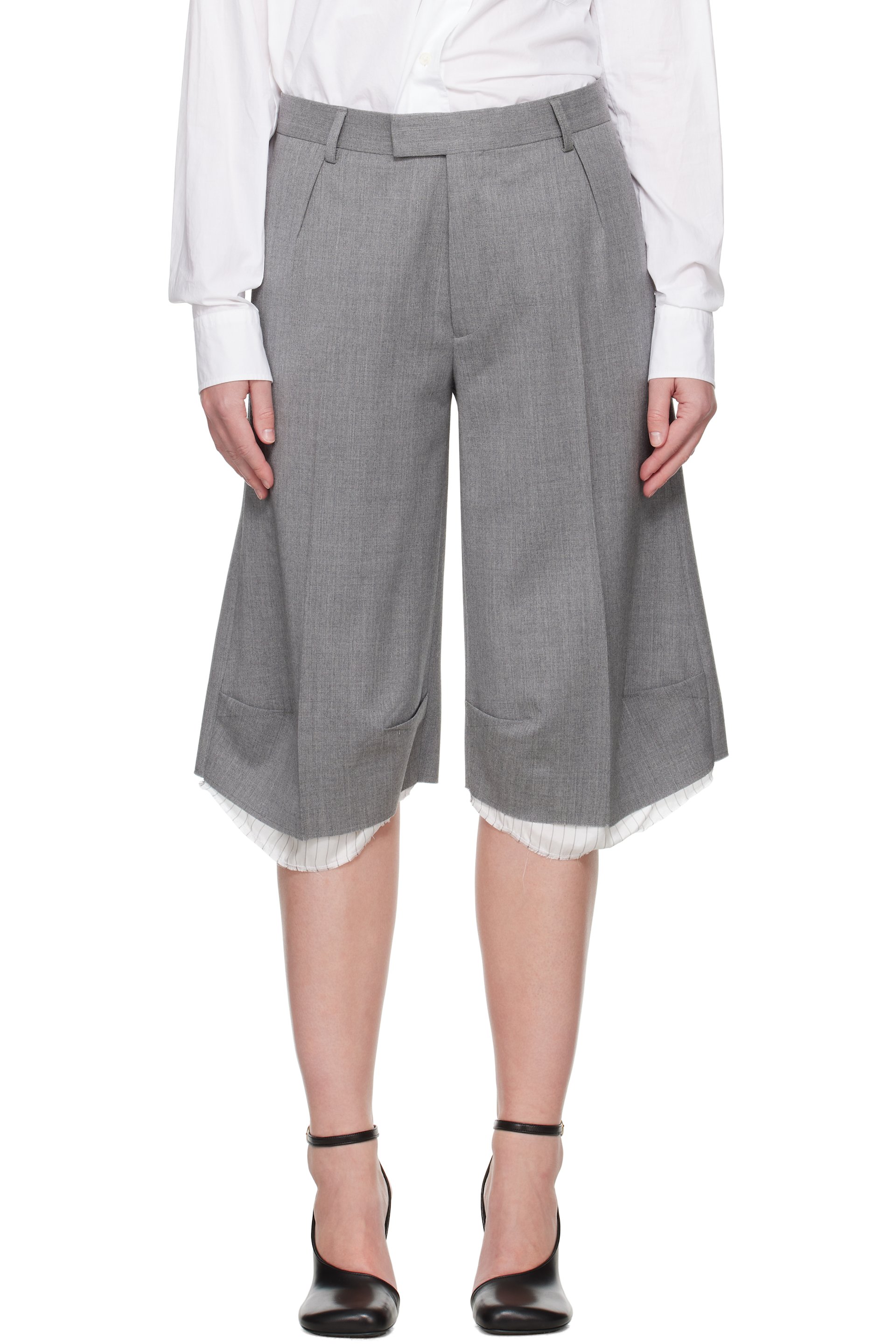 ALAINPAUL - Short long façon tailleur gris