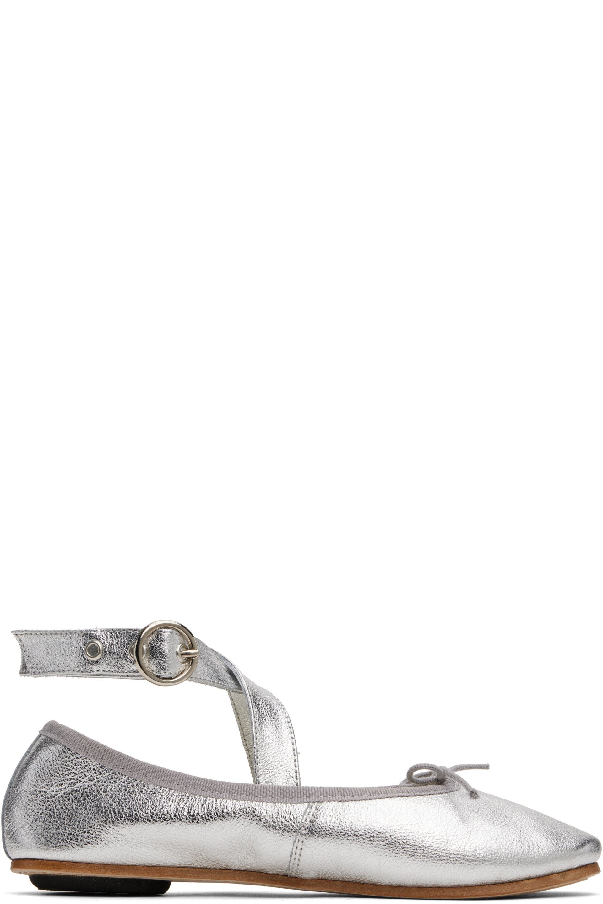 Repetto - Silver Sophia Belt Ballerina Flats