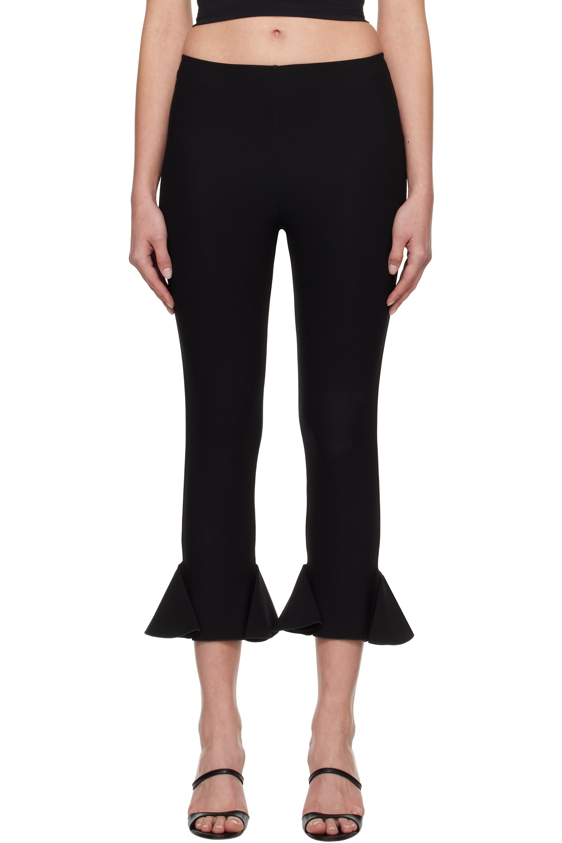 Nensi Dojaka - Pantalon écourté et évasé noir