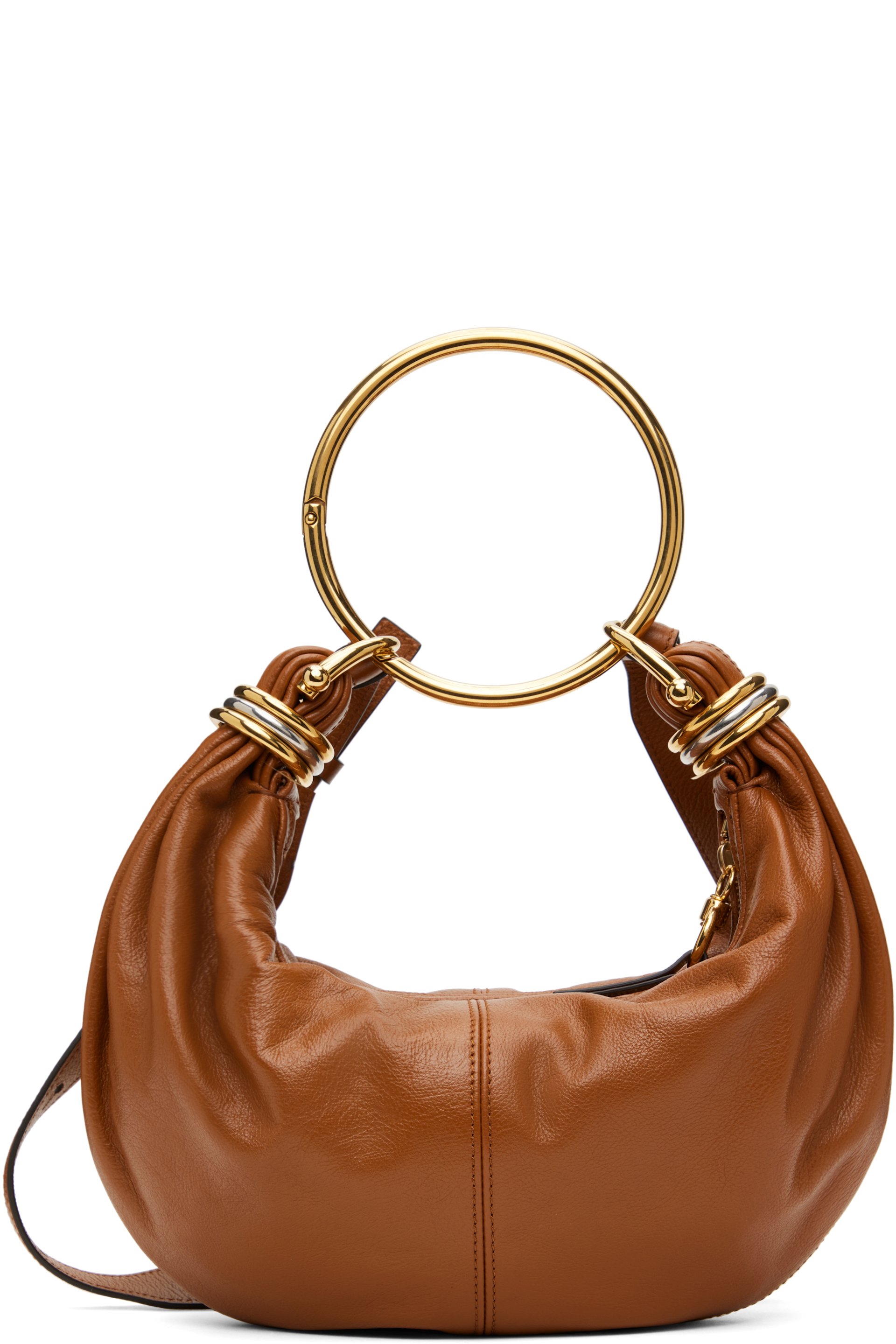 Chloé - Petit sac brun clair à poignée de style bracelet