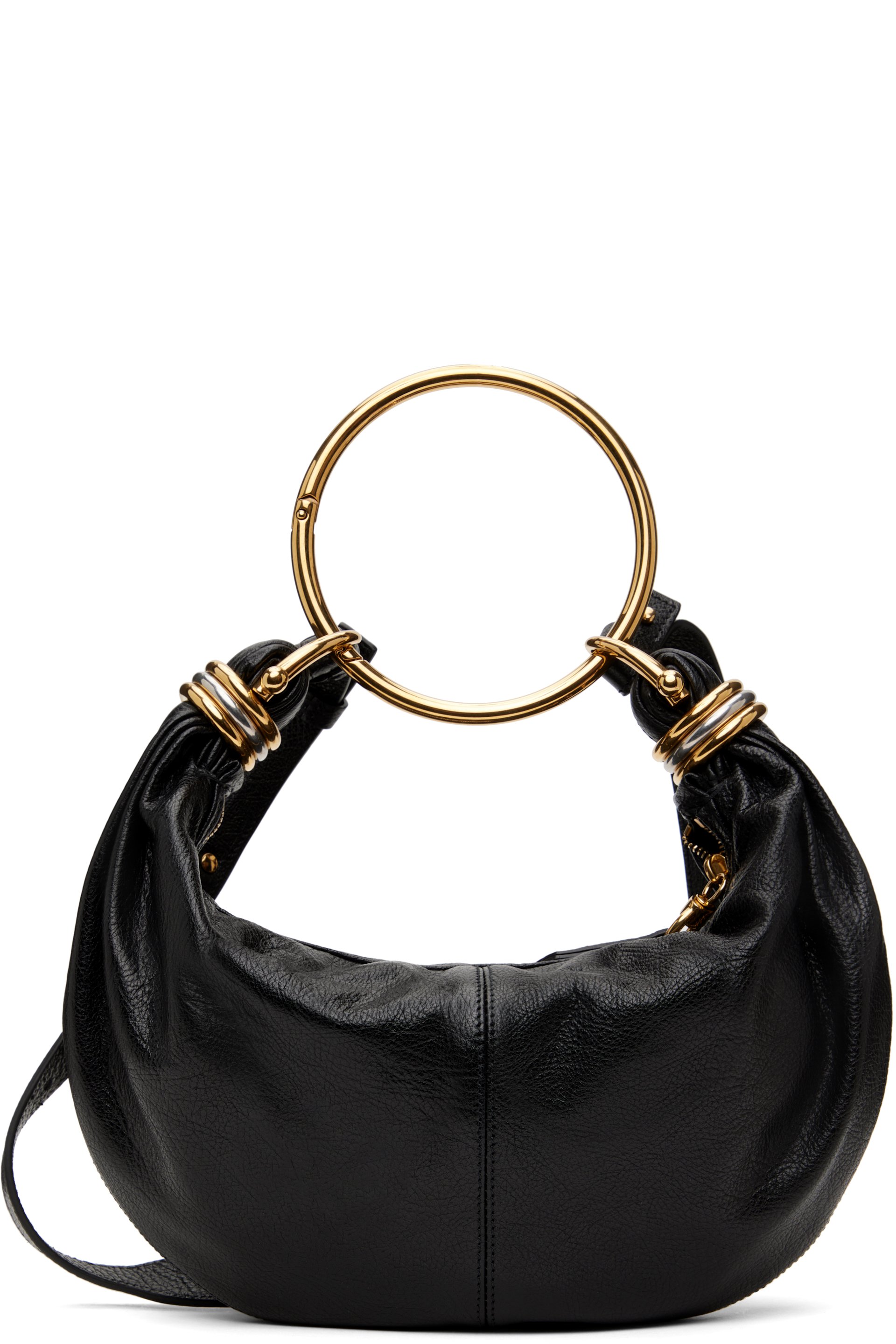 Chloé - Petit sac noir à poignée de style bracelet