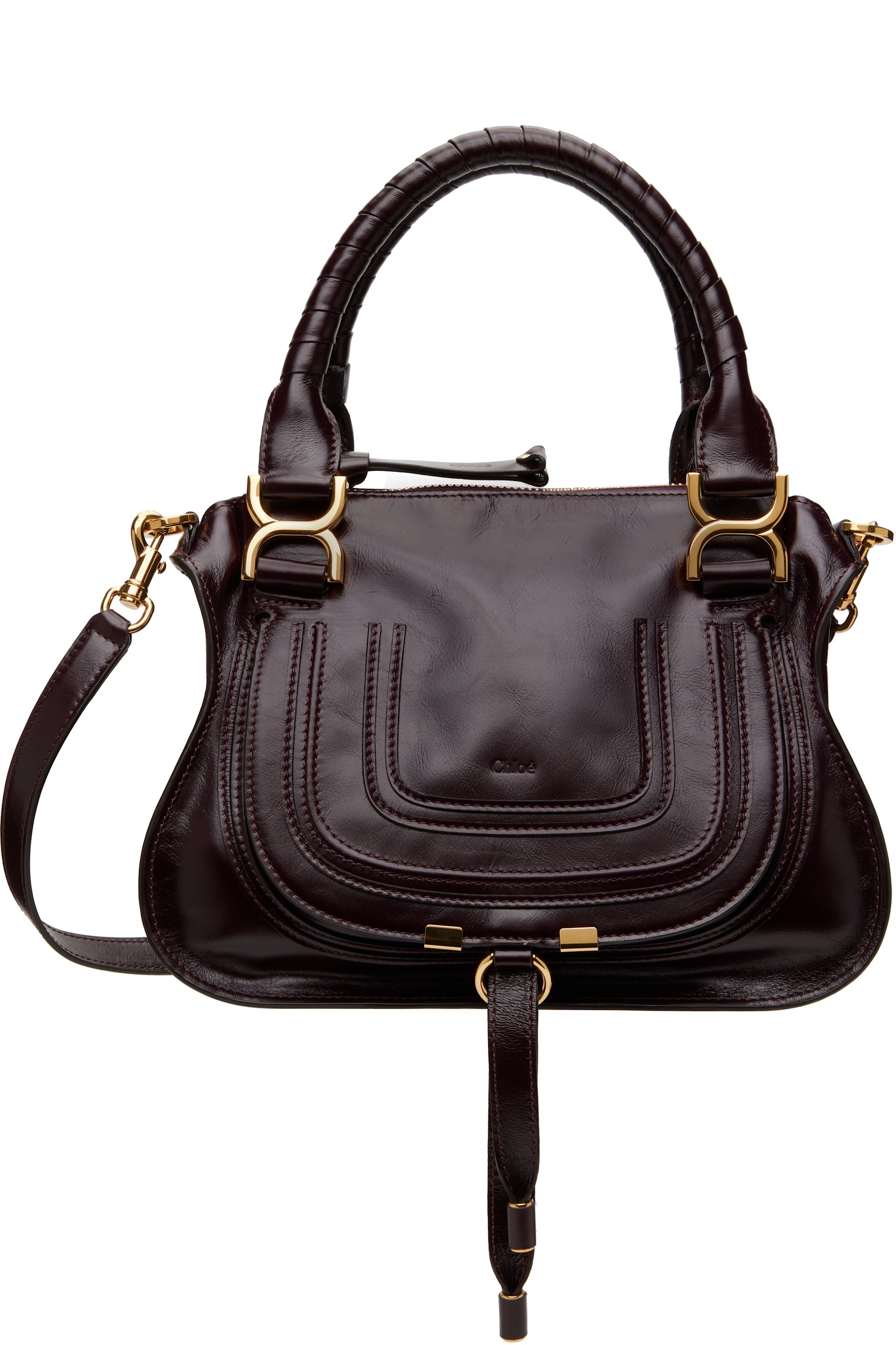 Chloé - Petit sac bourgogne à ferrures Marcie