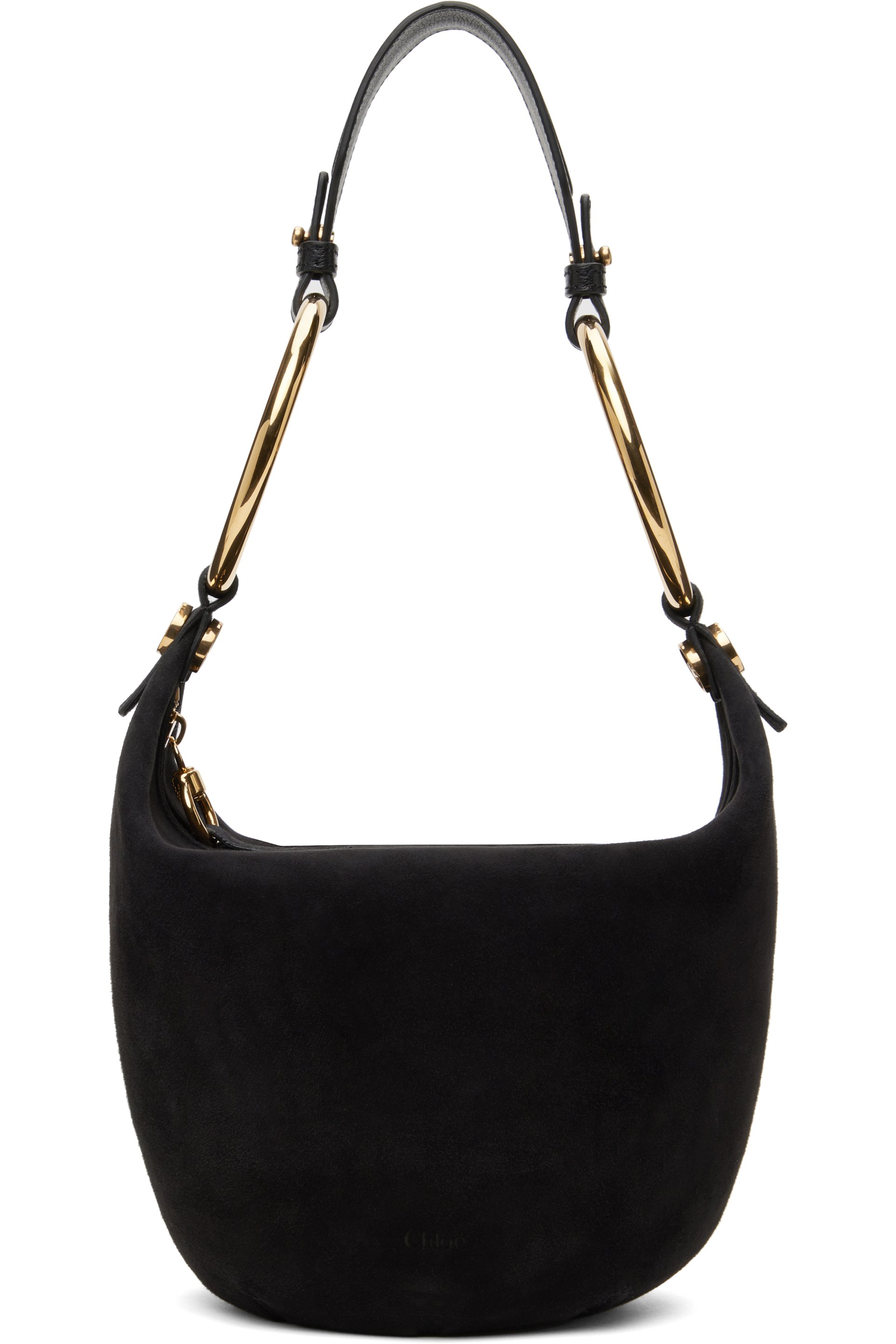 Chloé - Petit sac noir à anneaux circulaires