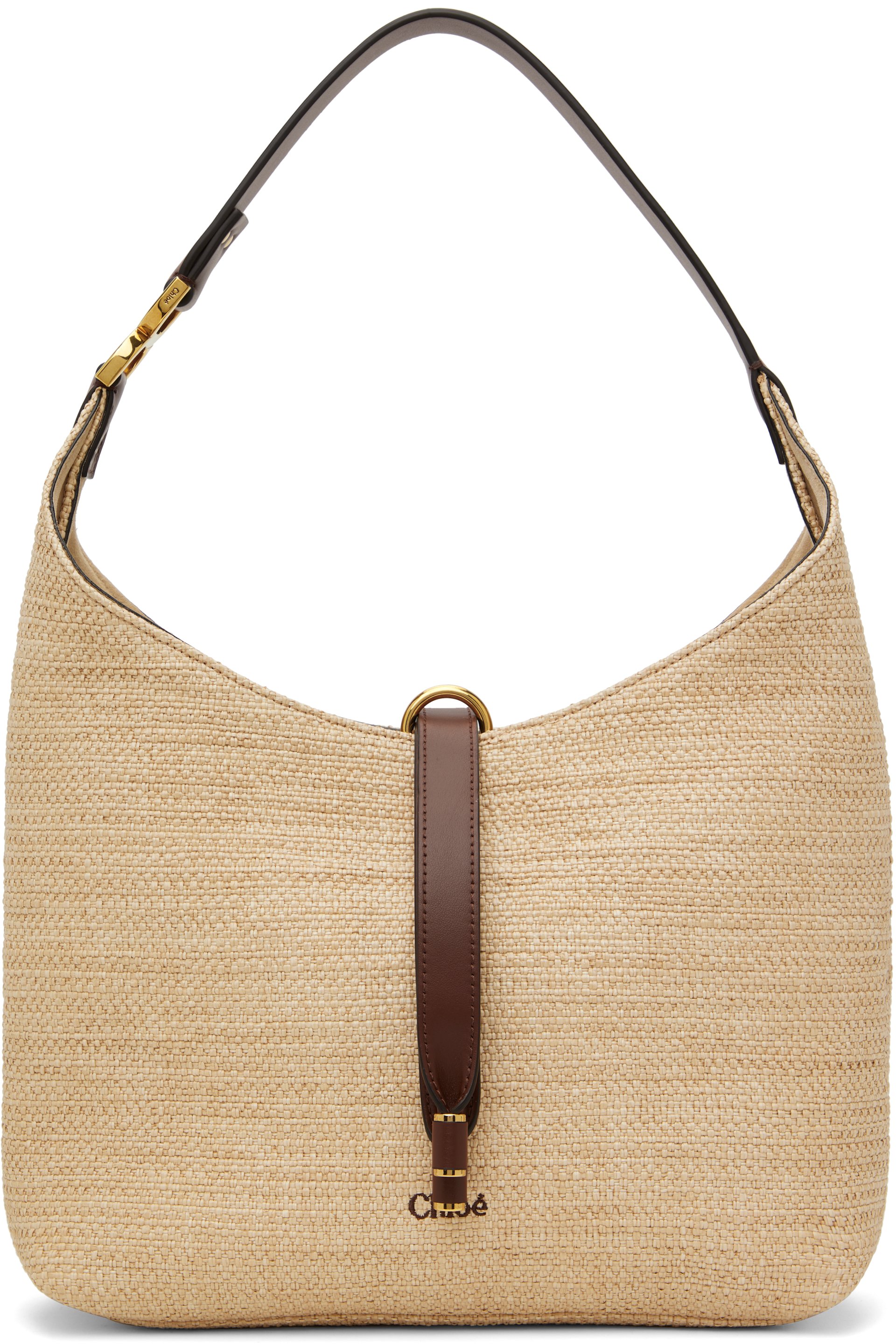 Chloé - Petit sac beige à ferrure Marcie