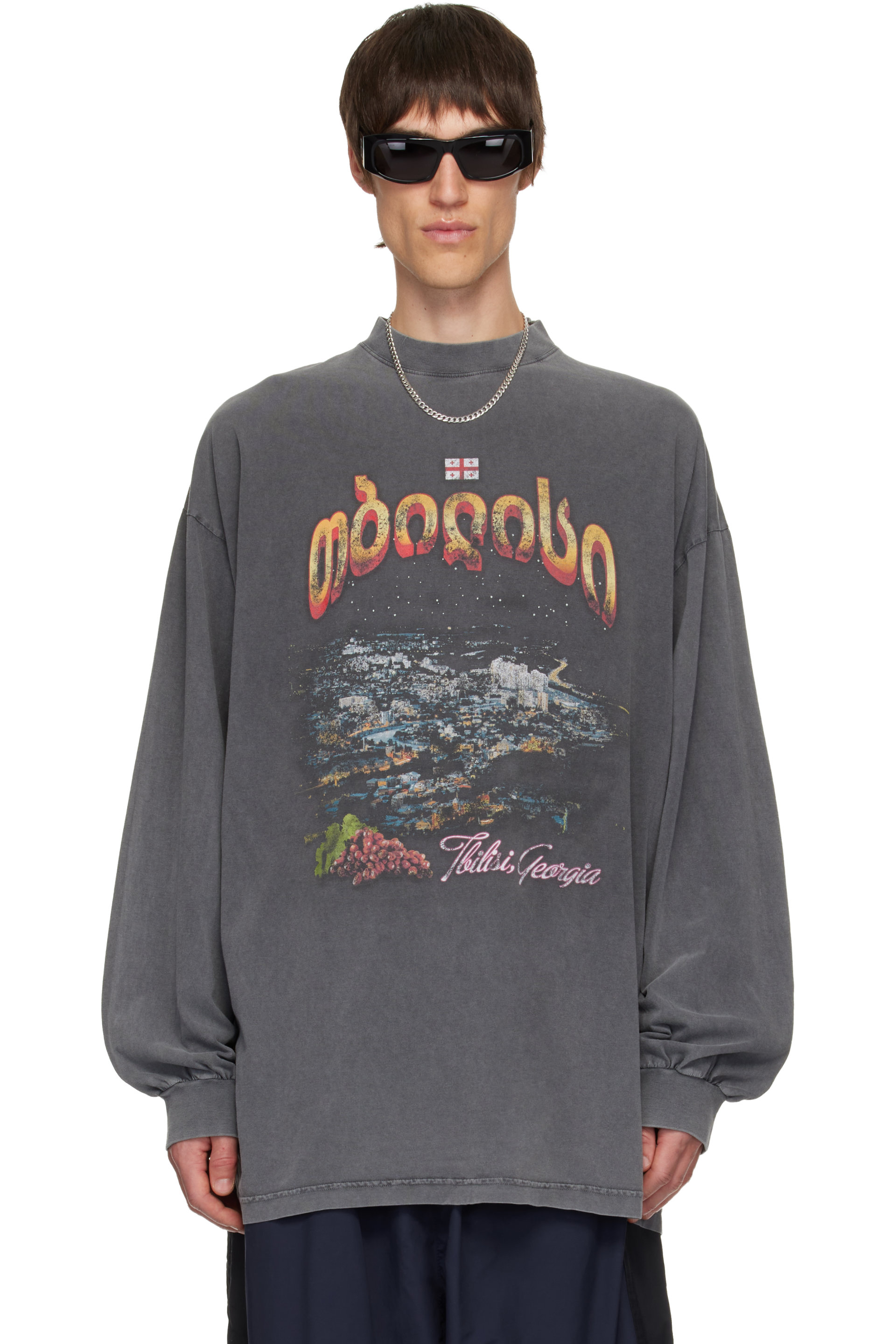 Balenciaga - Gray Tblisi Long Sleeve T-shirt