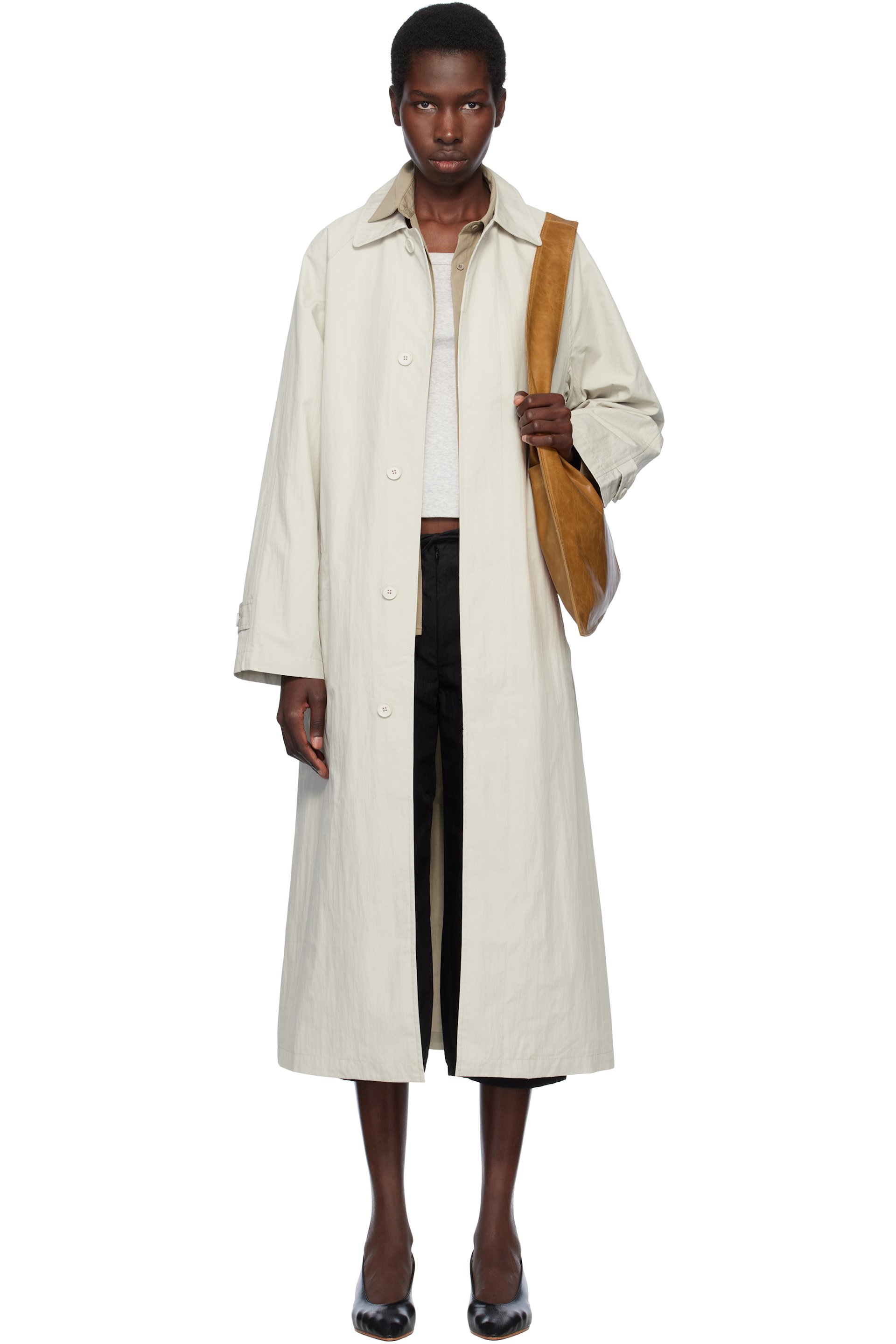 STILL HERE - Trench taupe en canevas