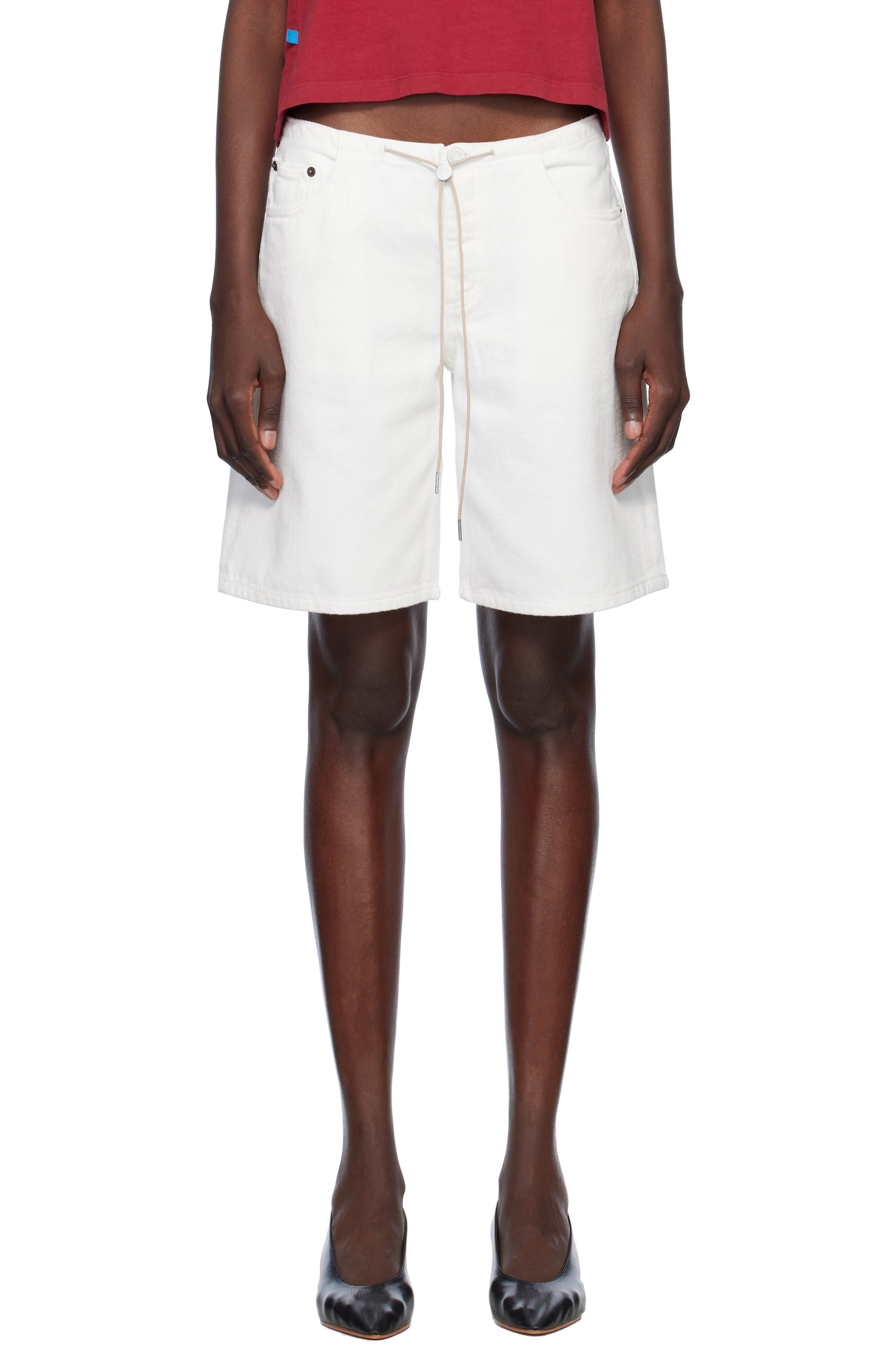 STILL HERE - Short Cool blanc en denim