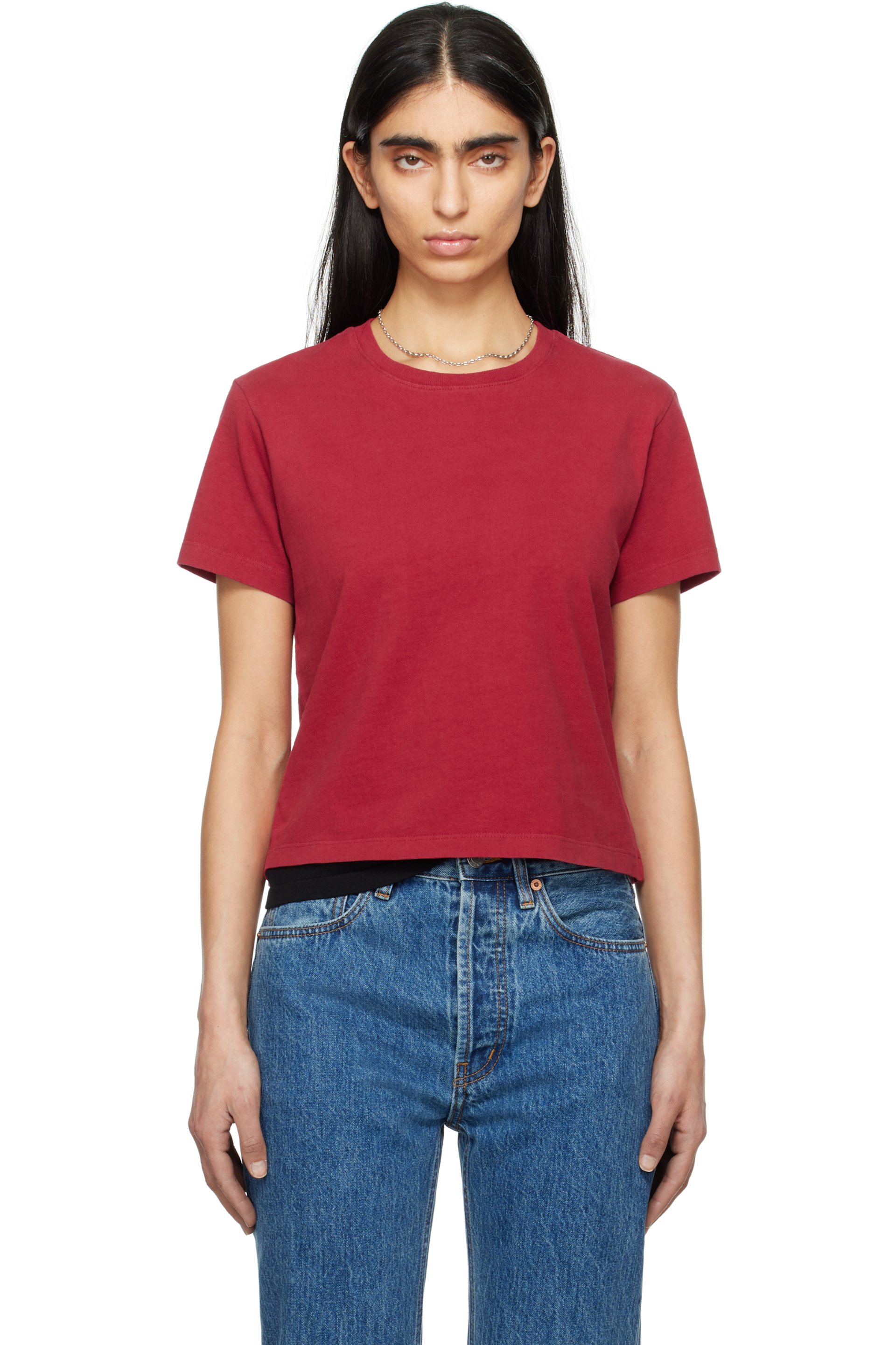 STILL HERE - T-shirt 'The Shirt' rouge exclusif à SSENSE - Colors