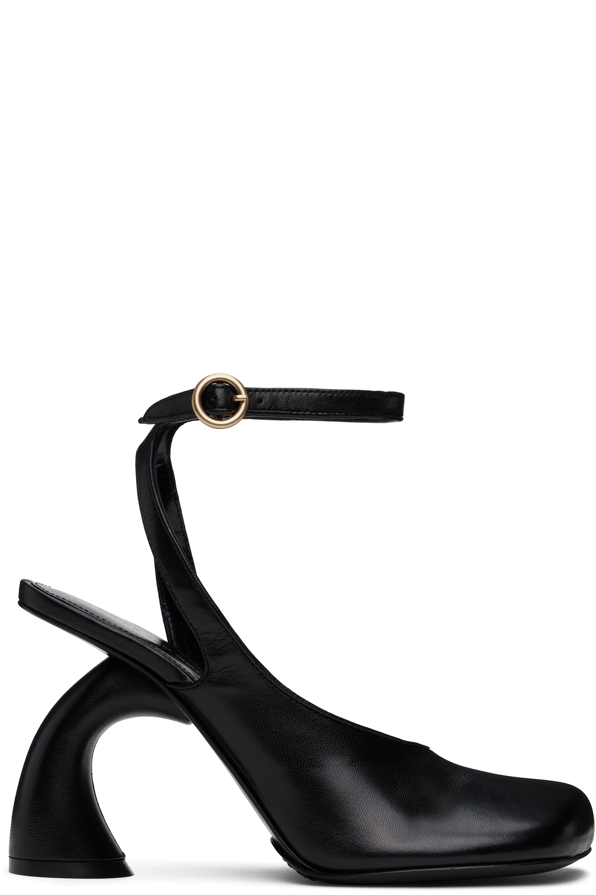 Dries Van Noten - Black Asymmetric Heels