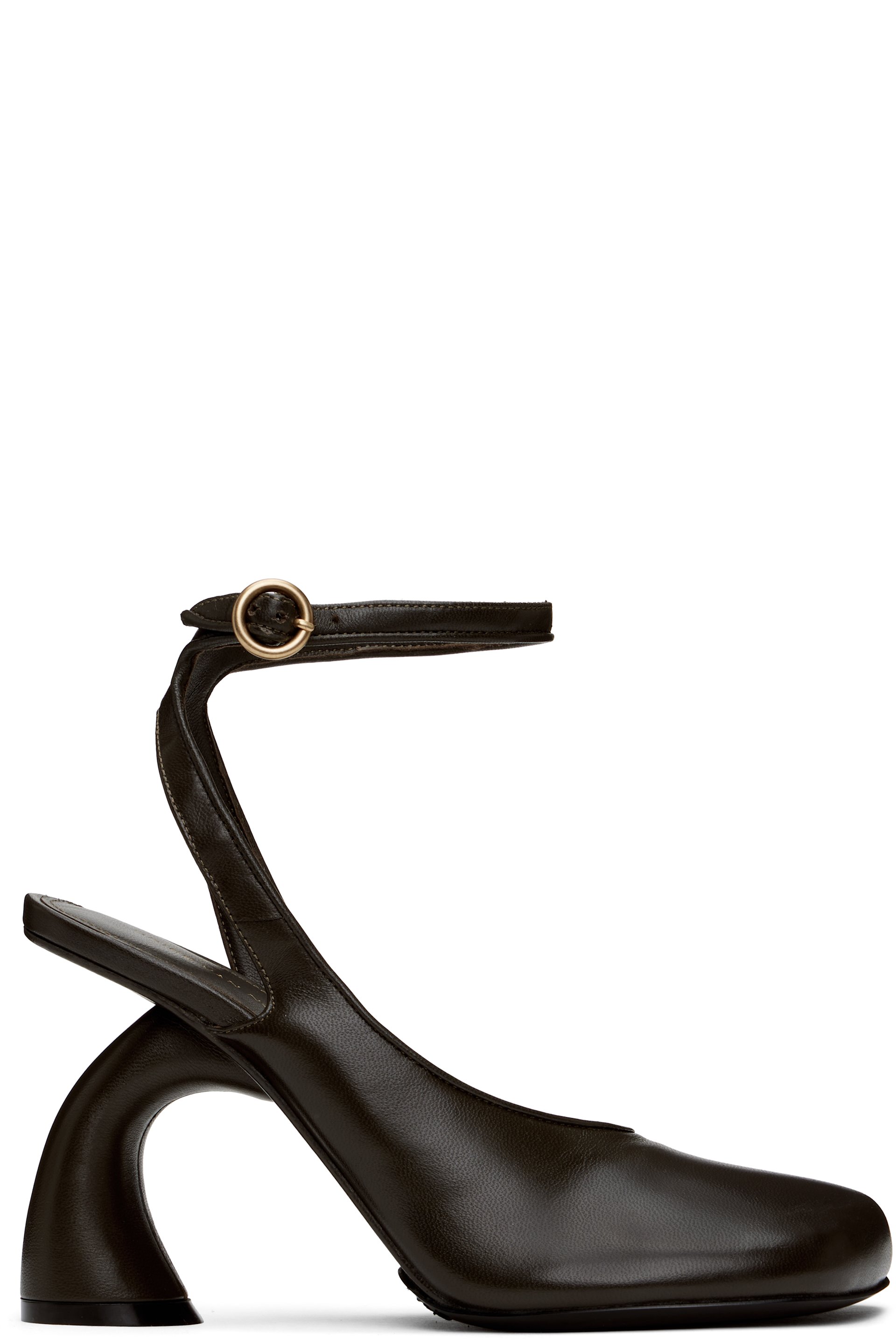 Dries Van Noten - Brown Asymmetrical Heels