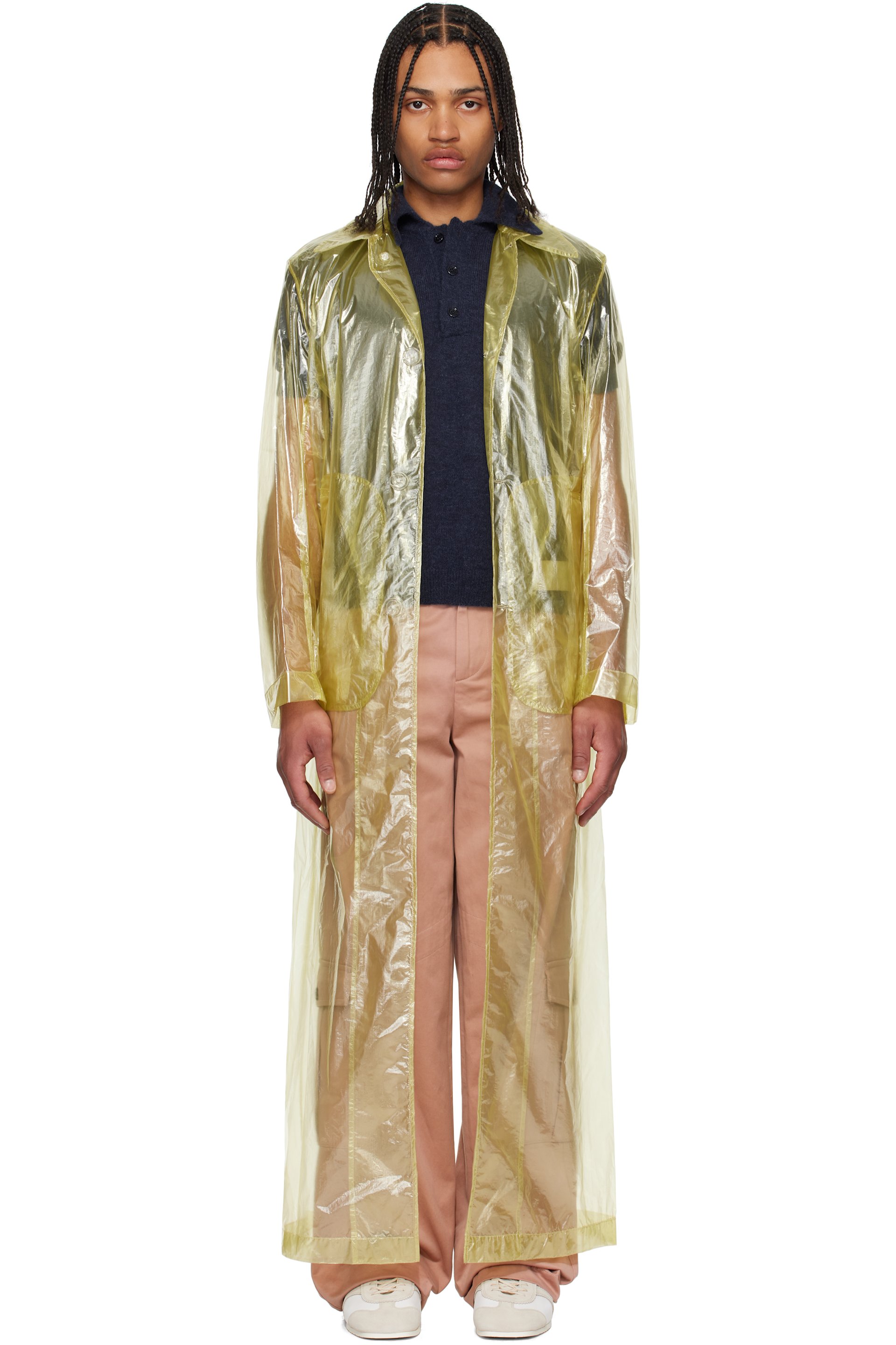 Dries Van Noten - Green Loose Fit Mac Coat