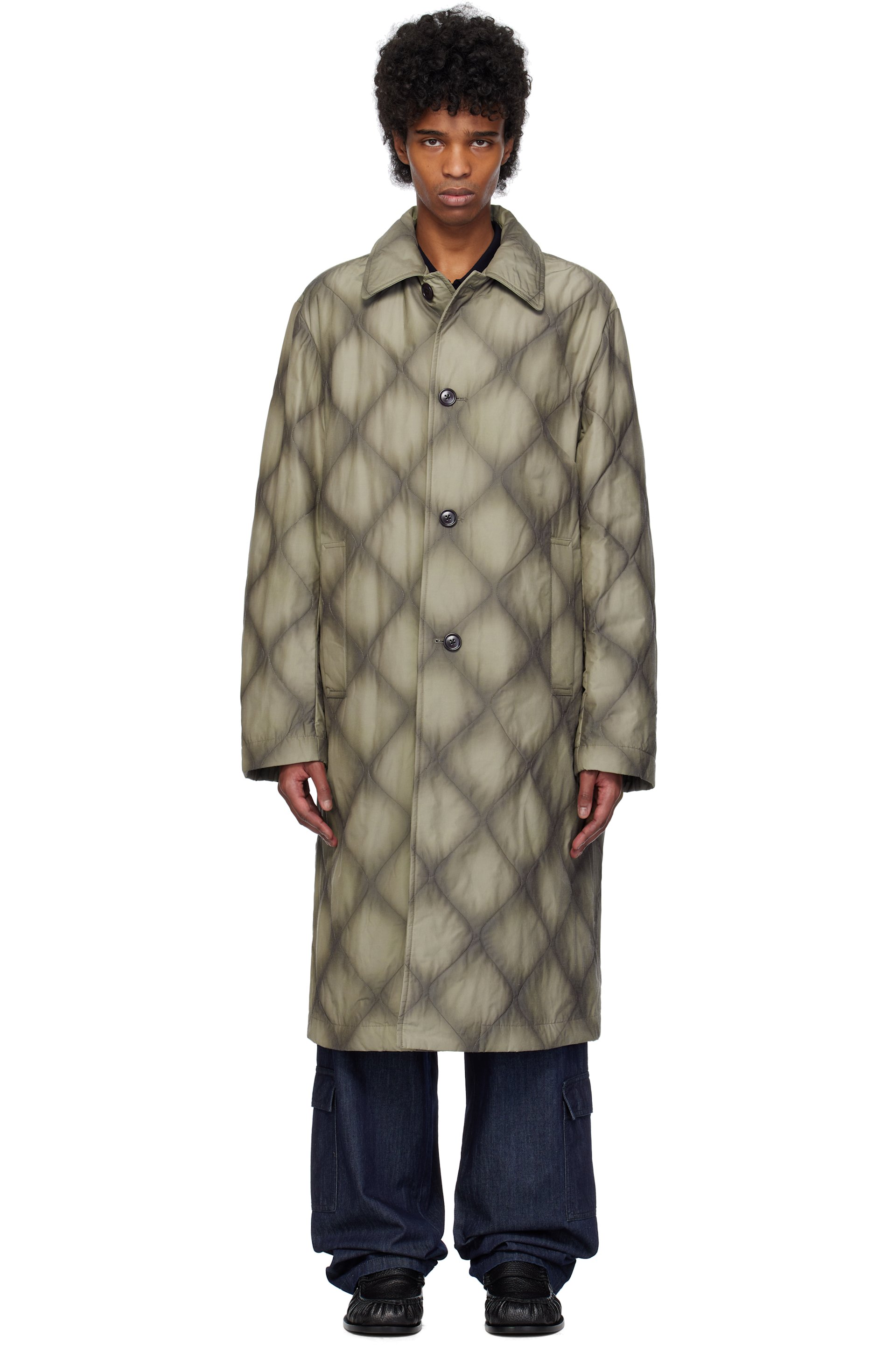 Dries Van Noten - Gray Duck Canvas Coat