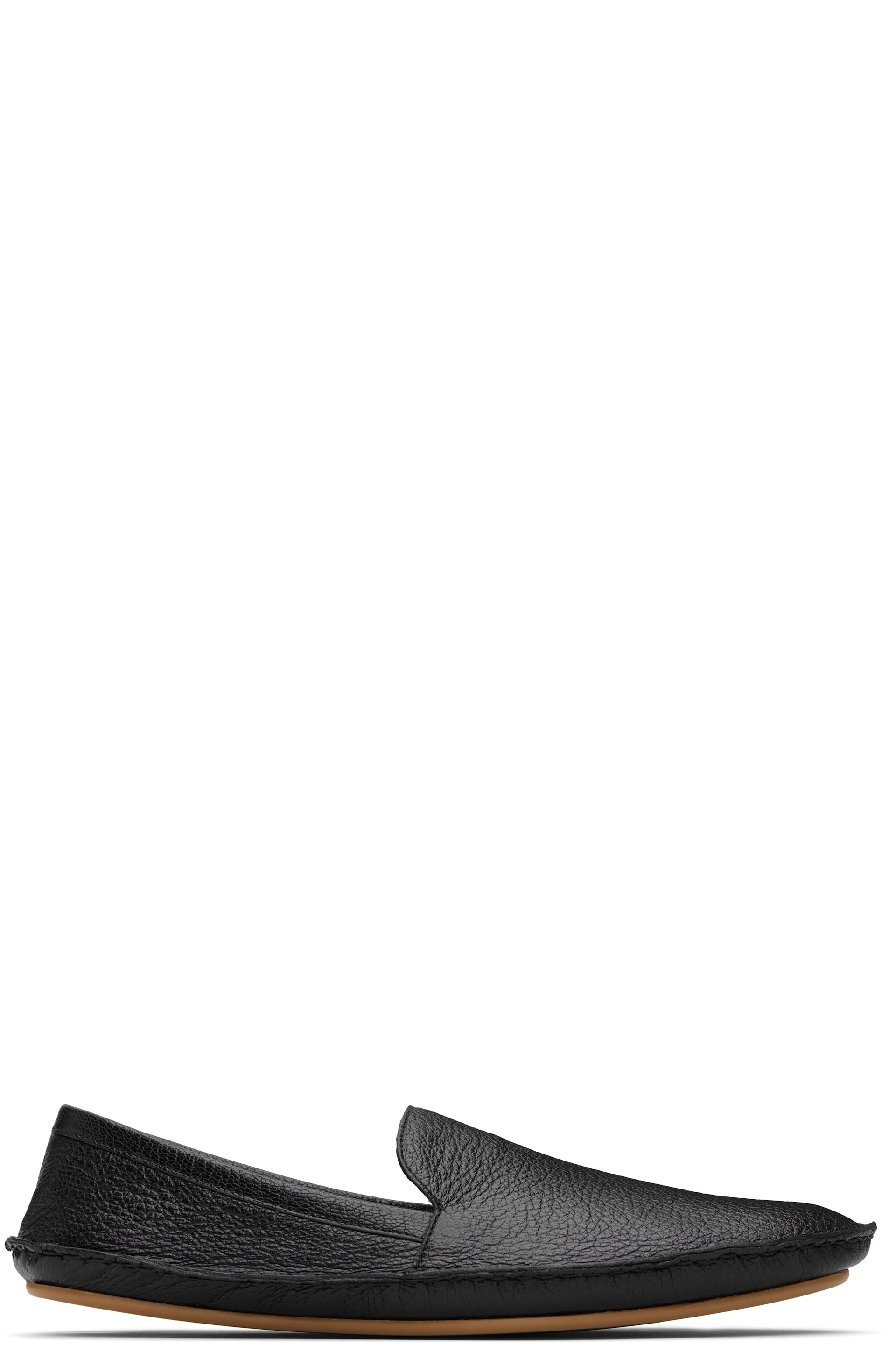 The Row - Black Vasko Slip On Loafers
