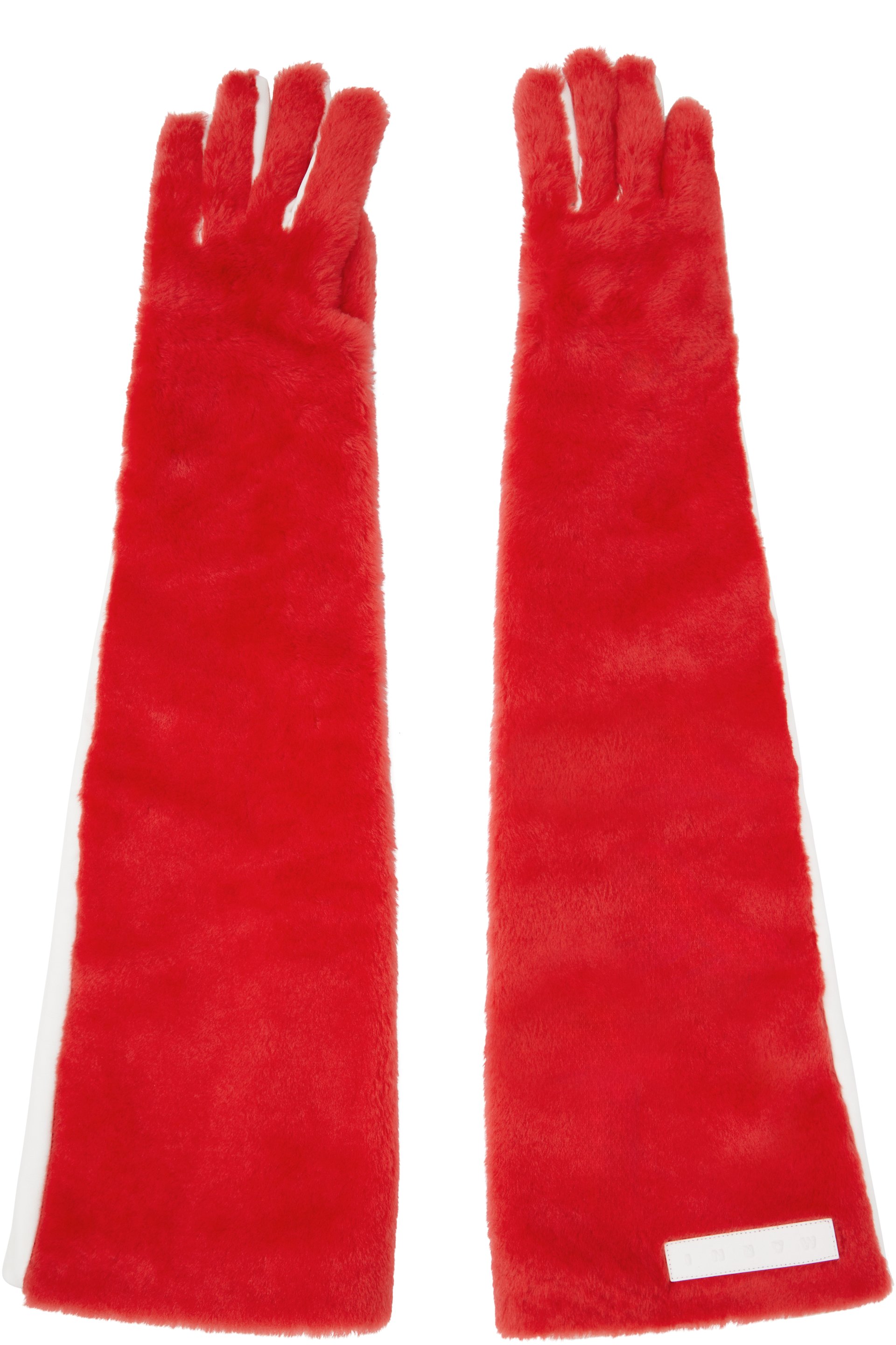 Marni - Red & White Long Gloves