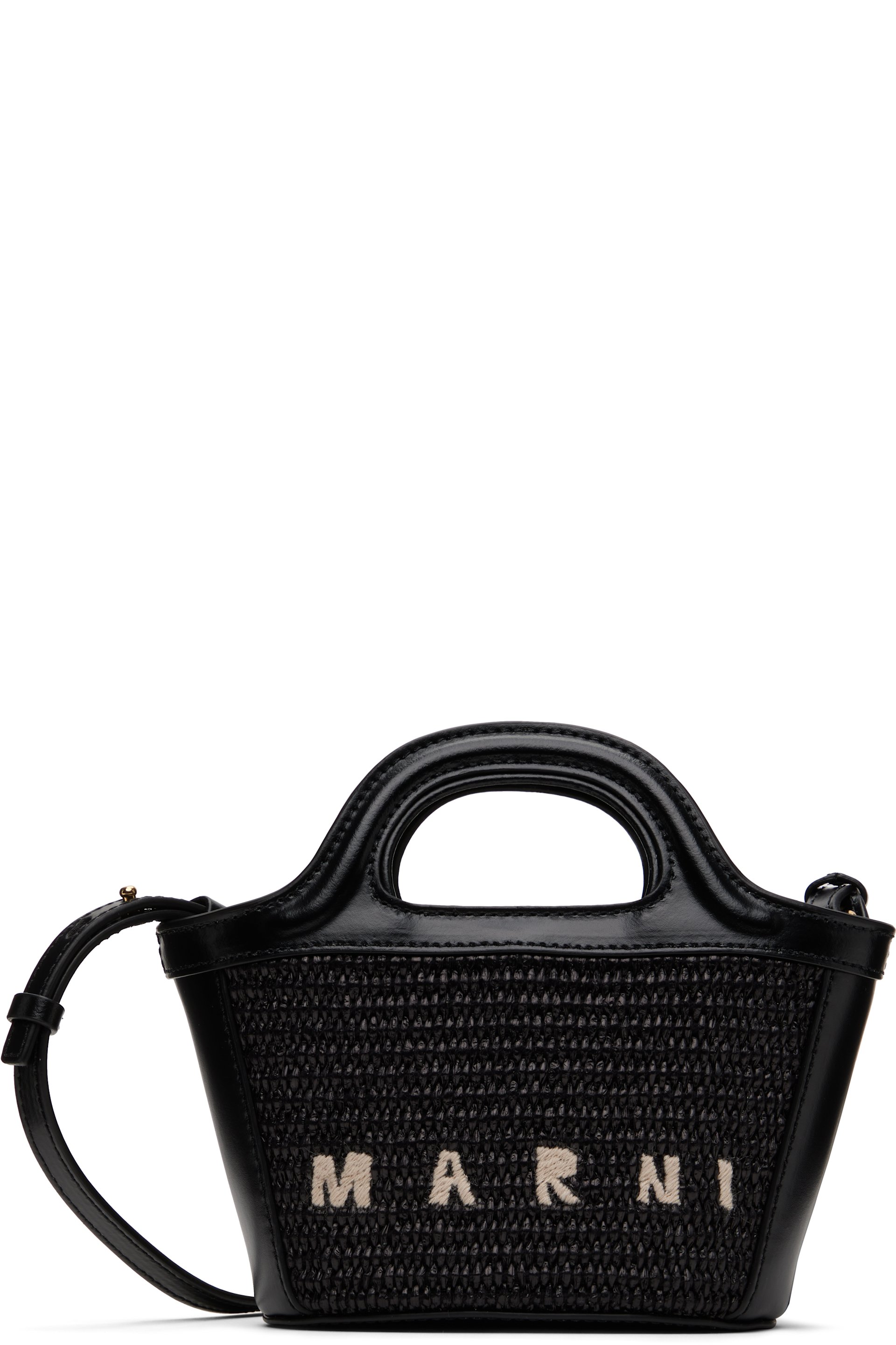 Marni - Micro cabas Tropicalia noir
