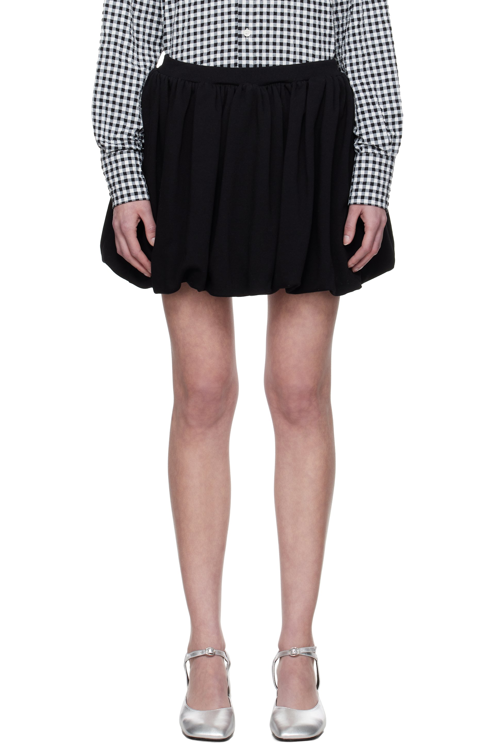 Marni - Minijupe noire à ourlet bouffant