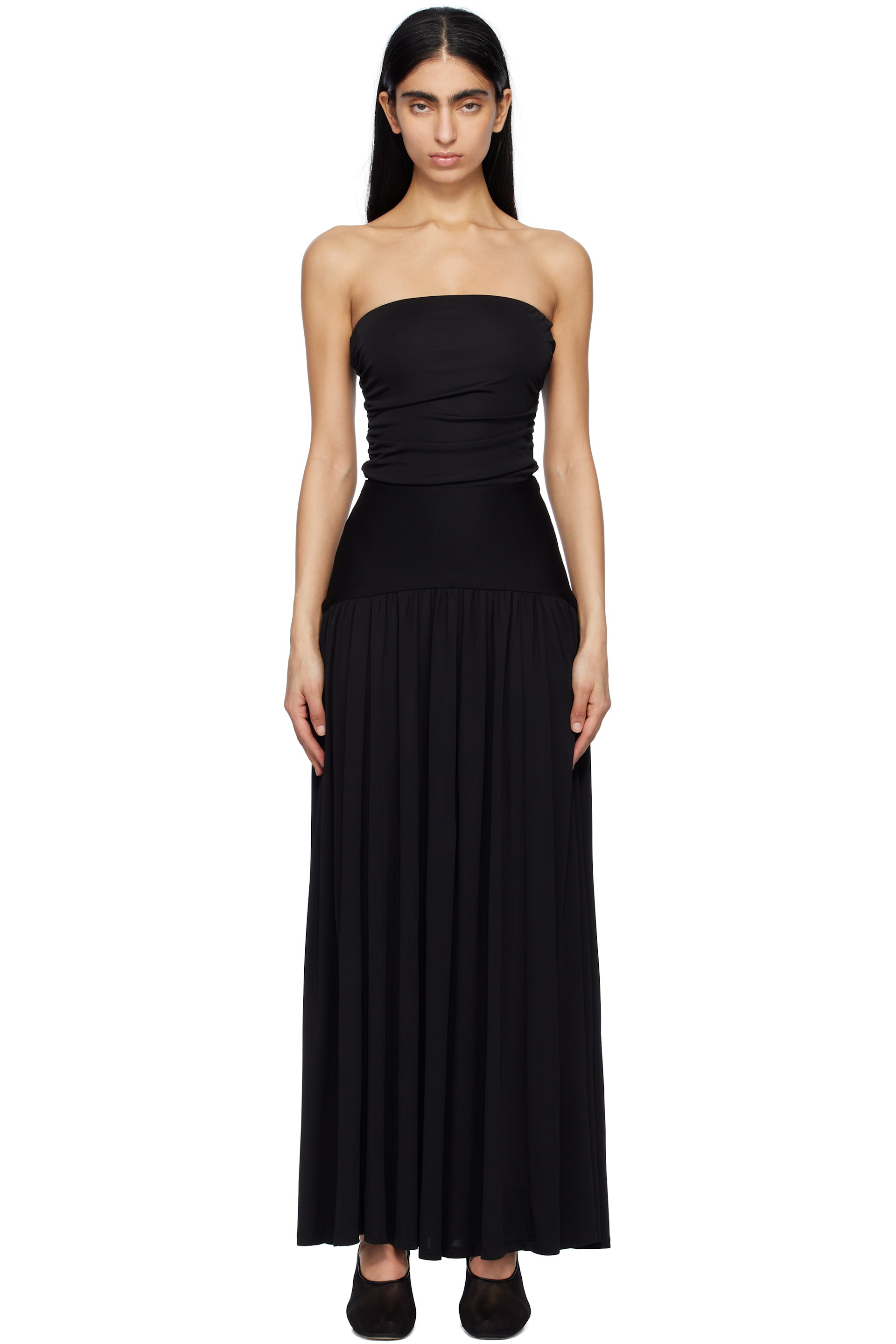 Staud - Robe longue Mariana noire