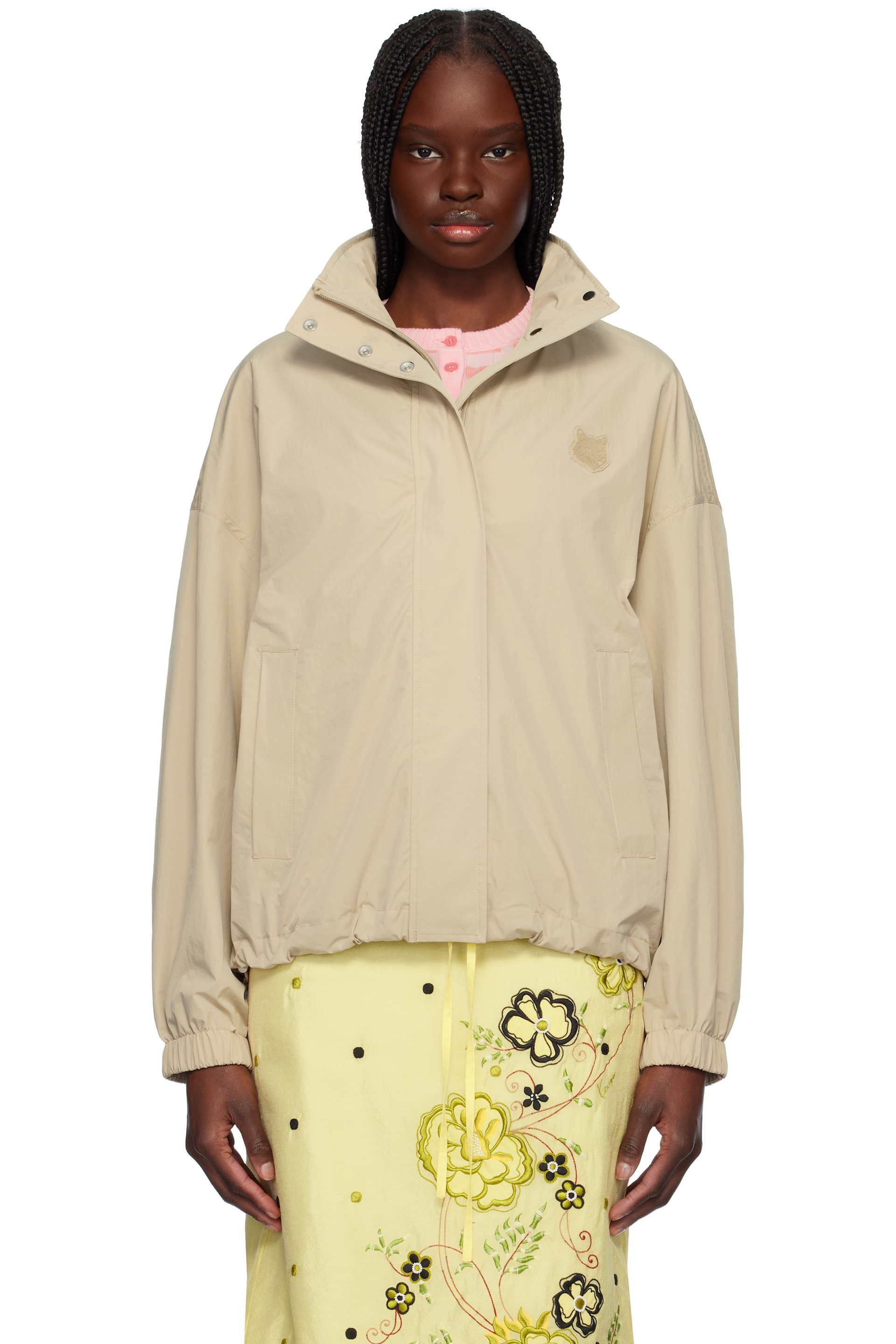 Maison Kitsuné - Blouson coupe-vent beige