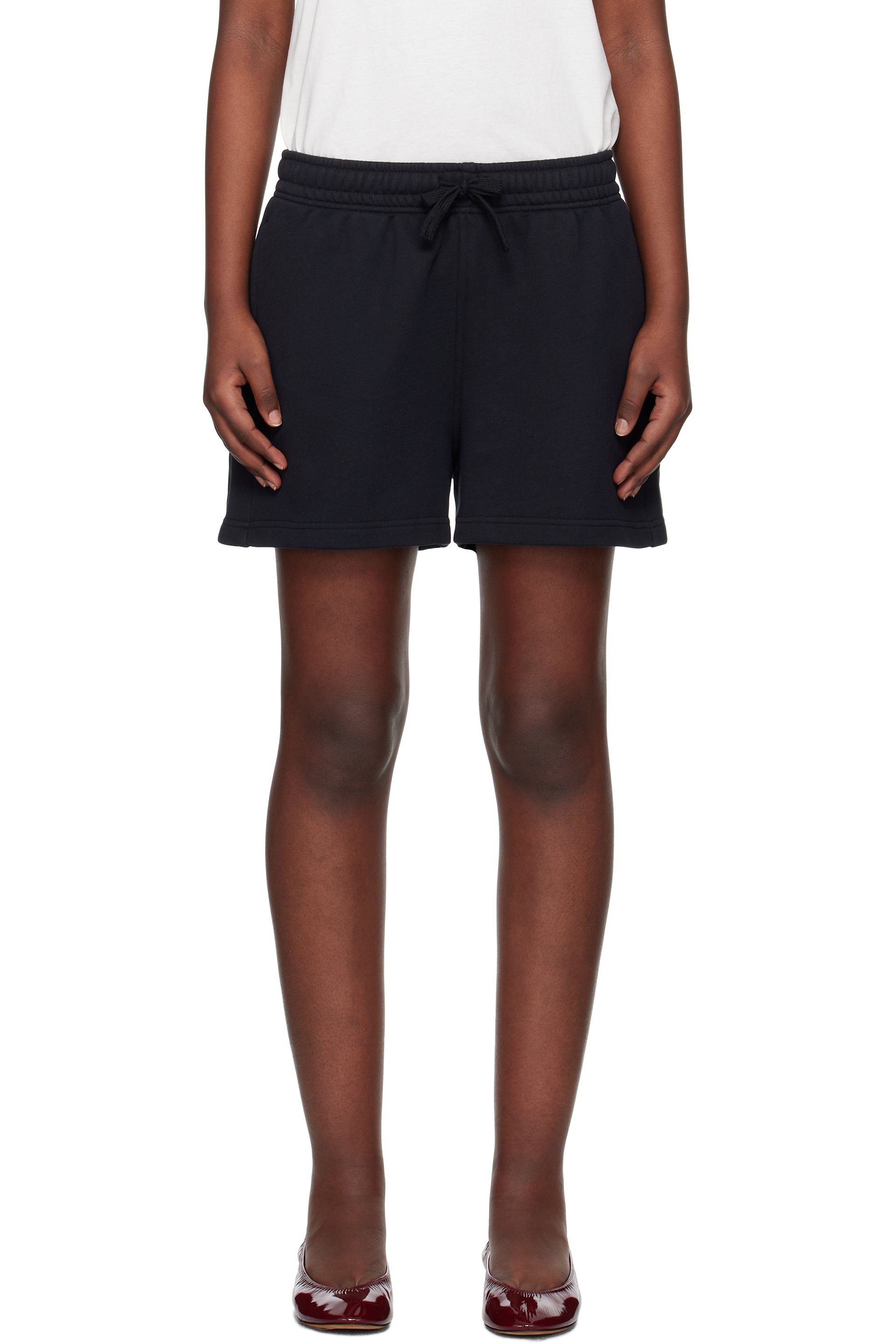 Maison Kitsuné - Short de survêtement noir à écusson à logo de renard