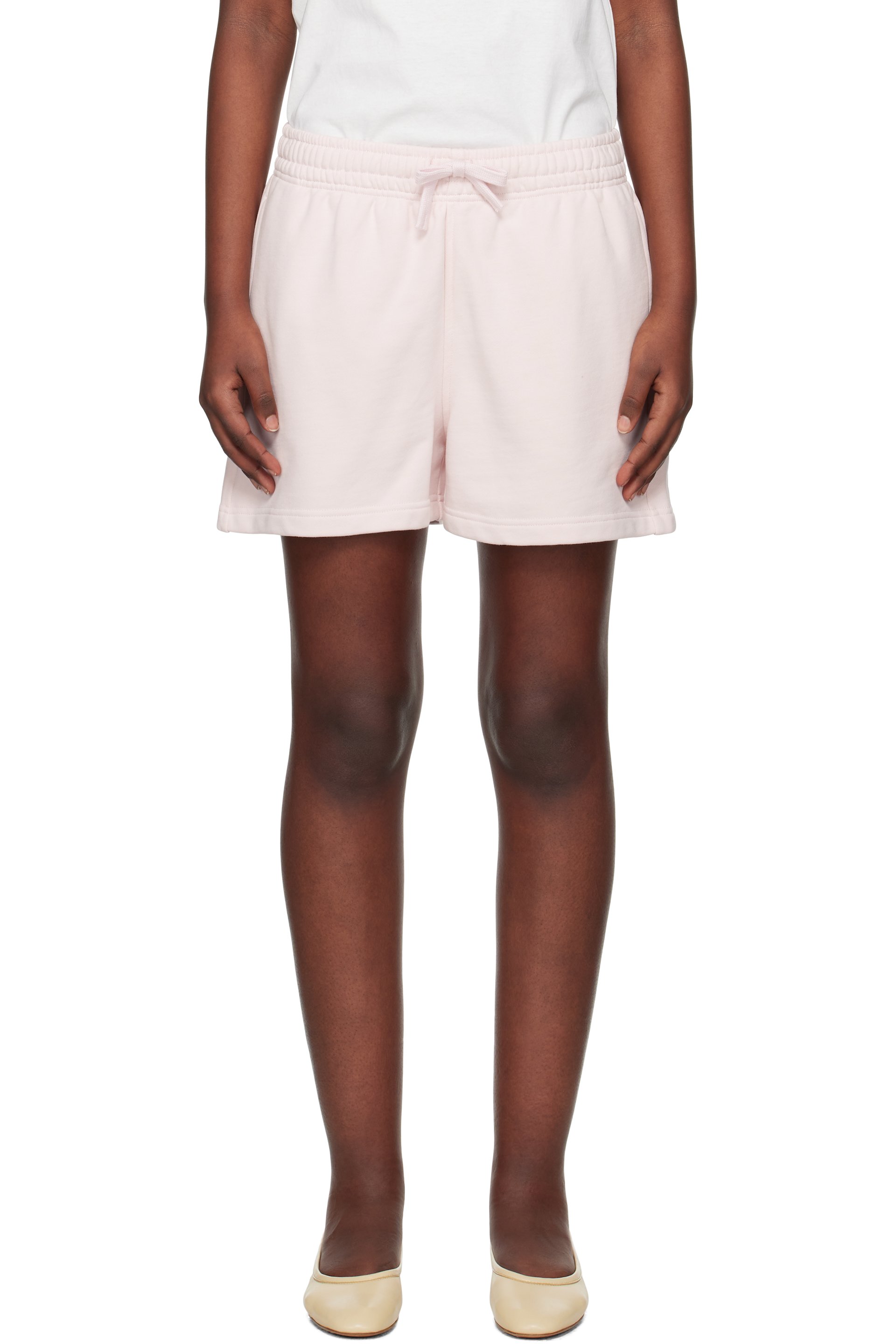 Maison Kitsuné - Short de survêtement rose à écusson à logo de renard