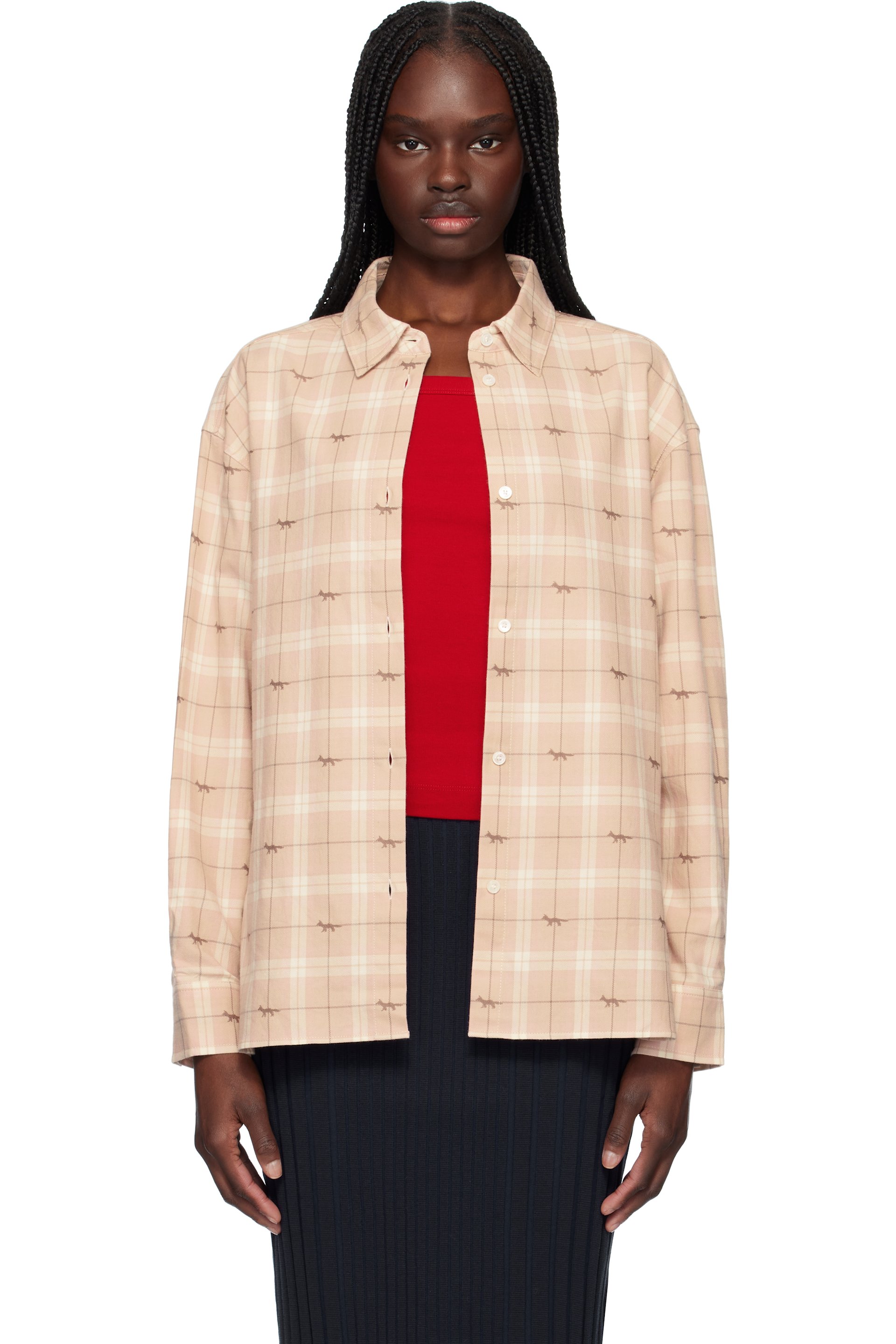 Maison Kitsuné - Surchemise légère rose