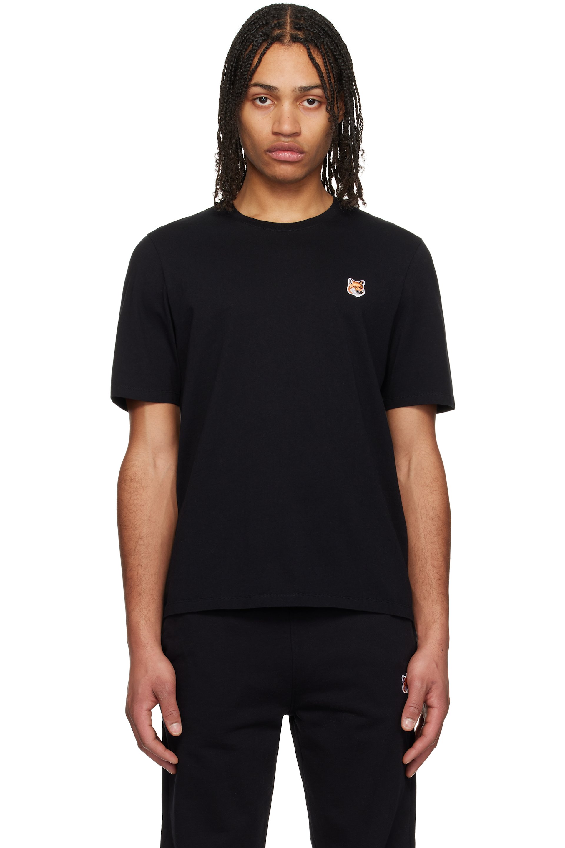 Maison Kitsuné - Black Fox Head Patch Regular T-shirt