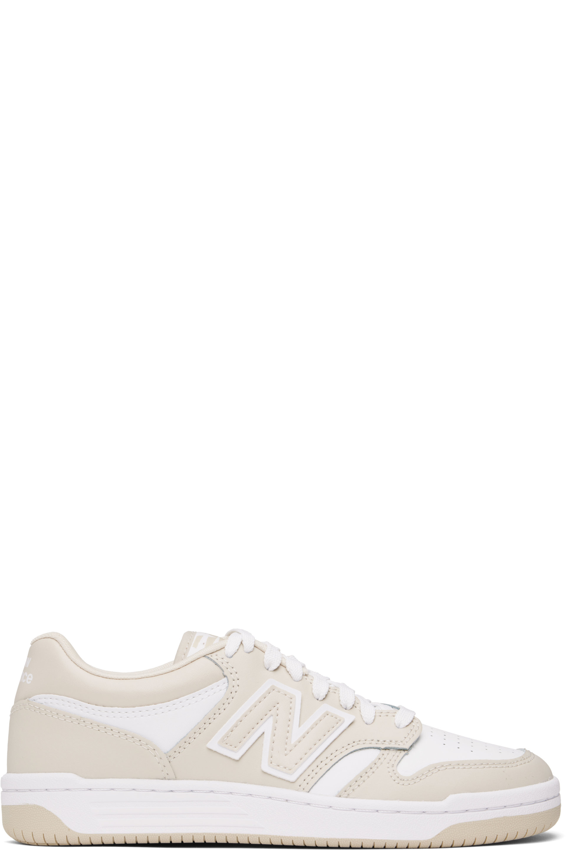 New Balance - 米色 & 白色 480 运动鞋