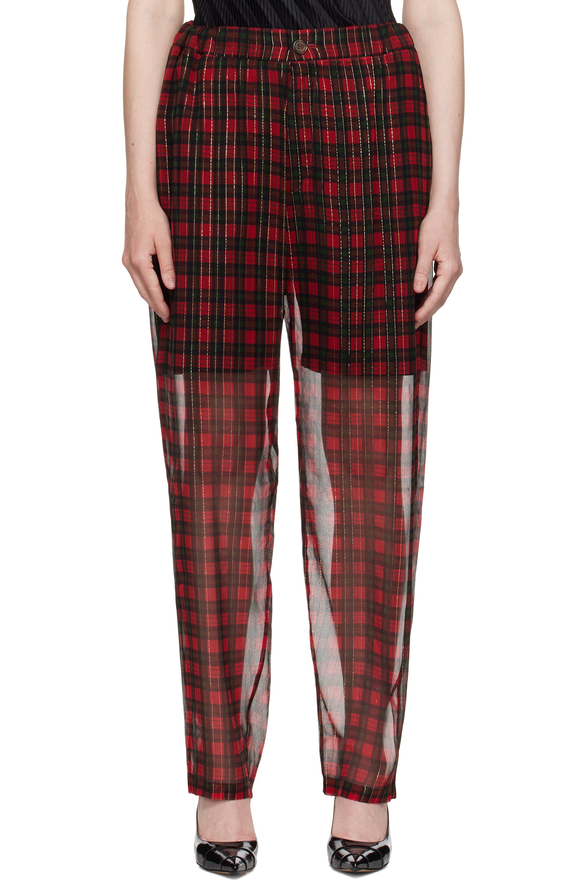 UNDERCOVER - Pantalon UC1E1507 rouge