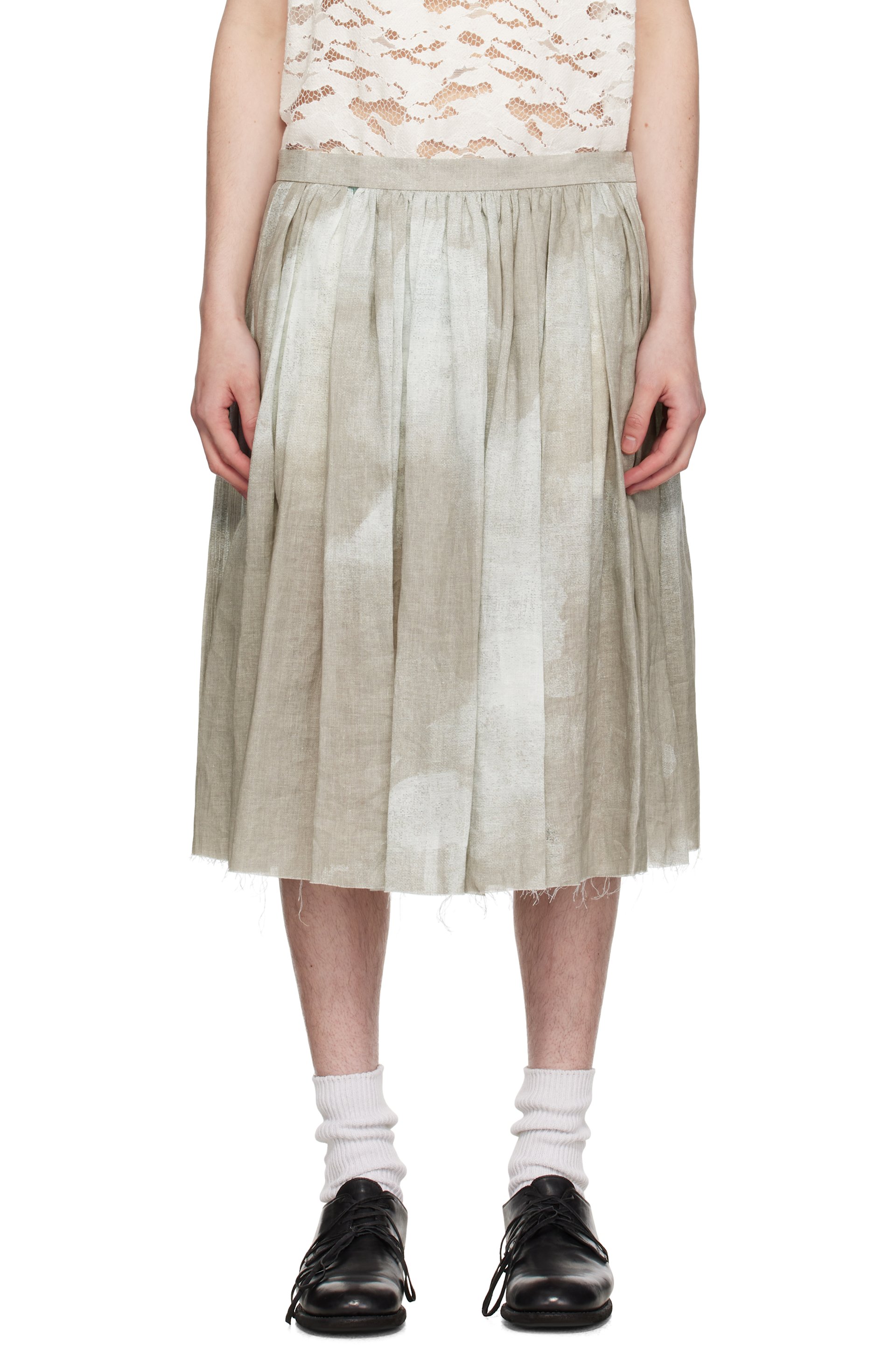 UNDERCOVER - Jupe UC1E4604-2 beige