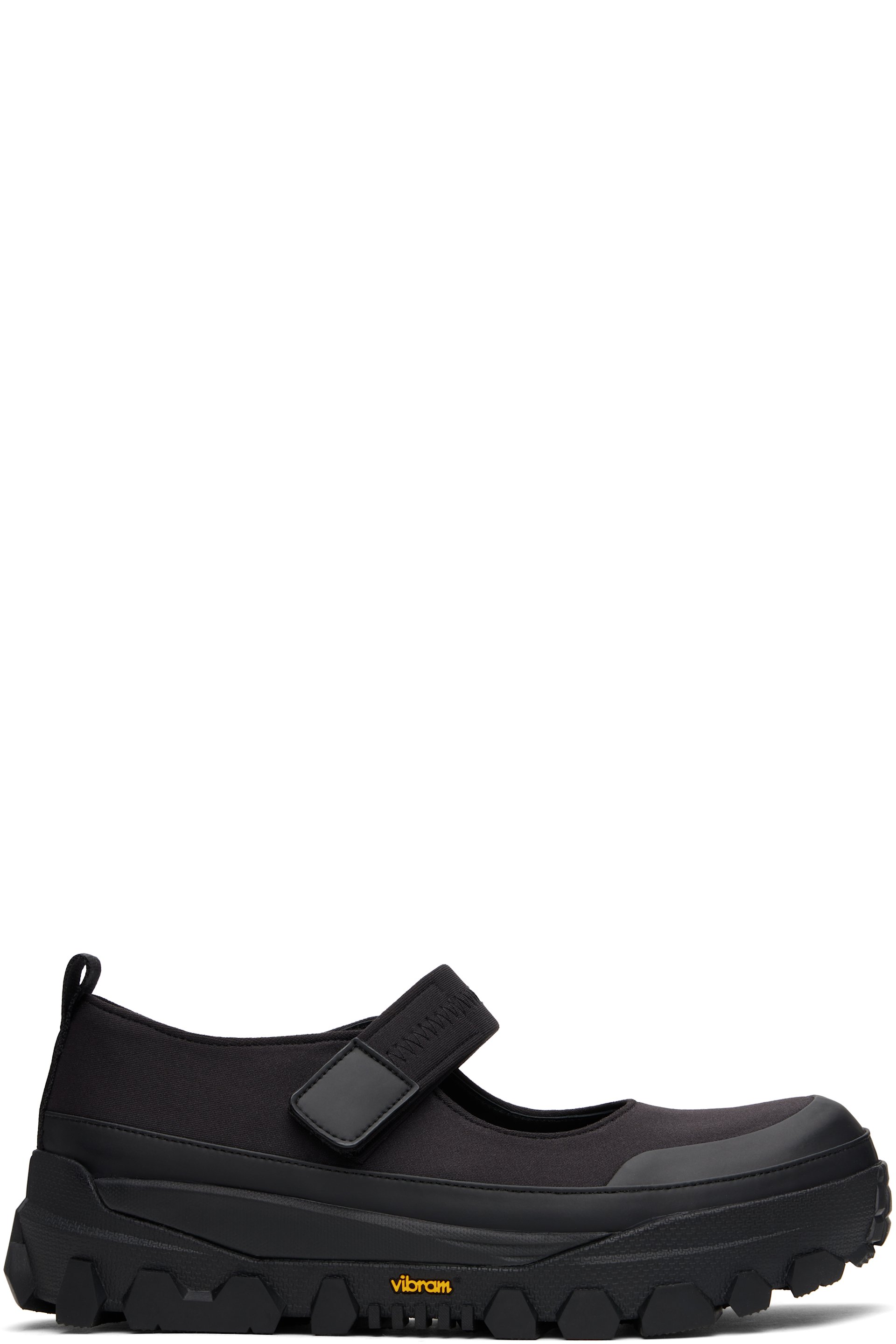 AMOMENTO - Black Vibram Mary Jane Ballerina Flats