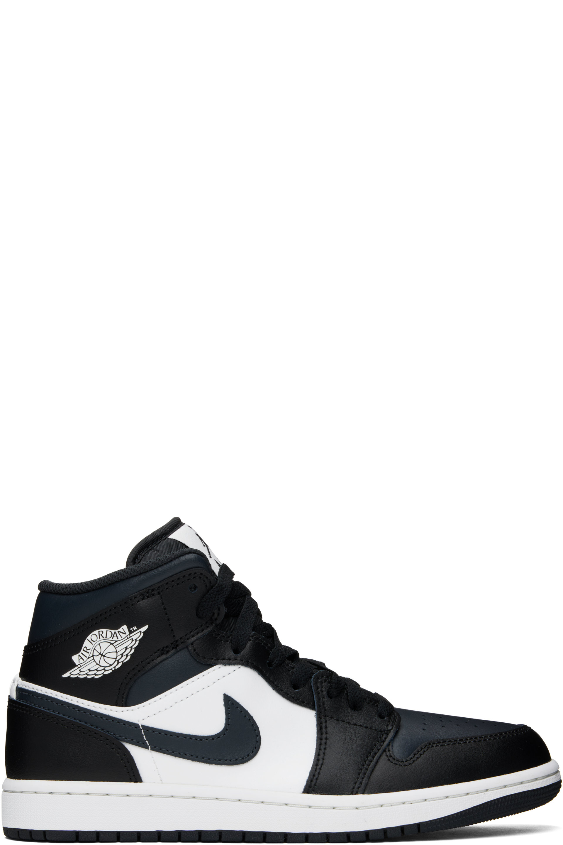 Nike Jordan - Black & White Air Jordan 1 Mid Sneakers