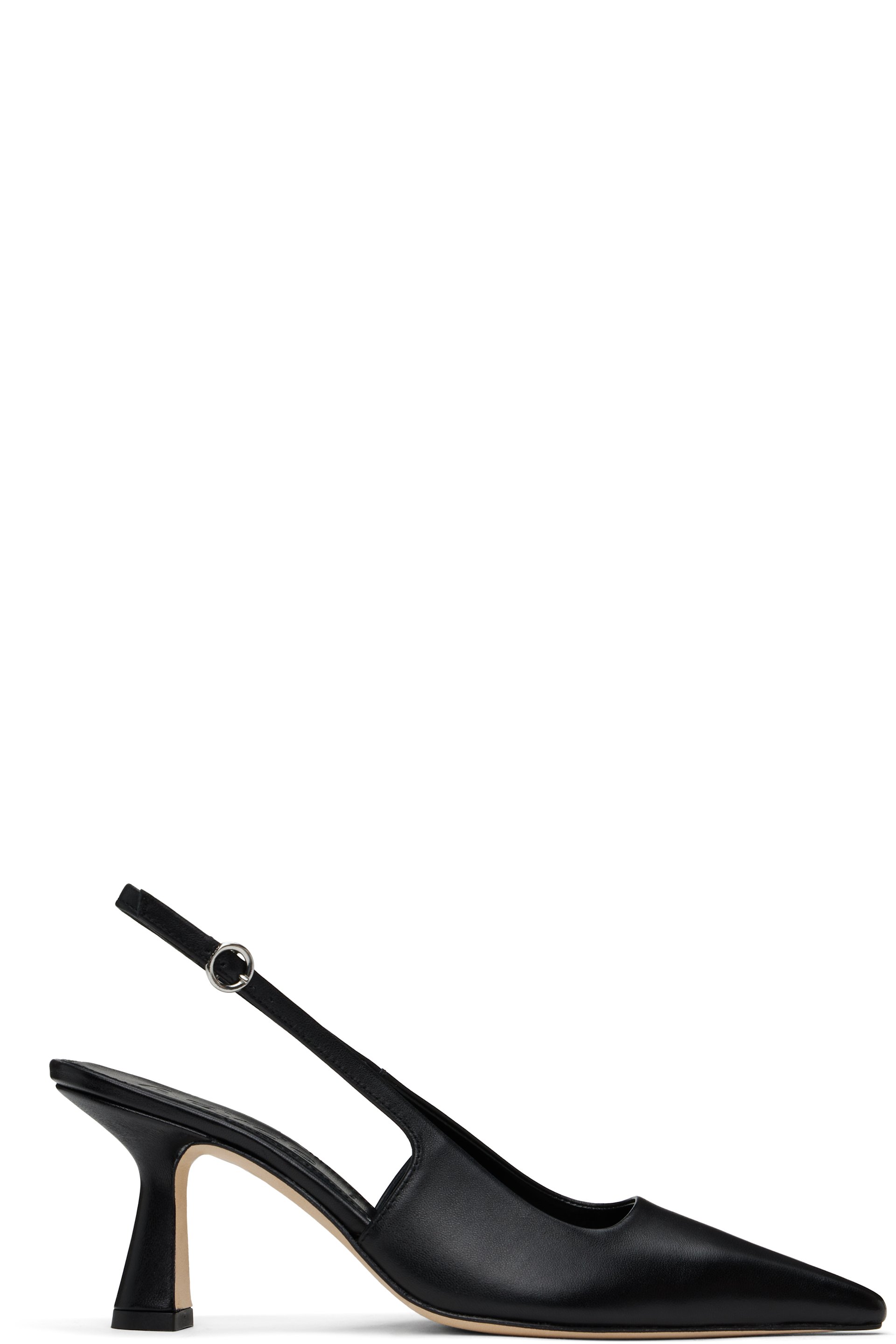 Aeyde - Black Fernanda Leather Slingback Heels