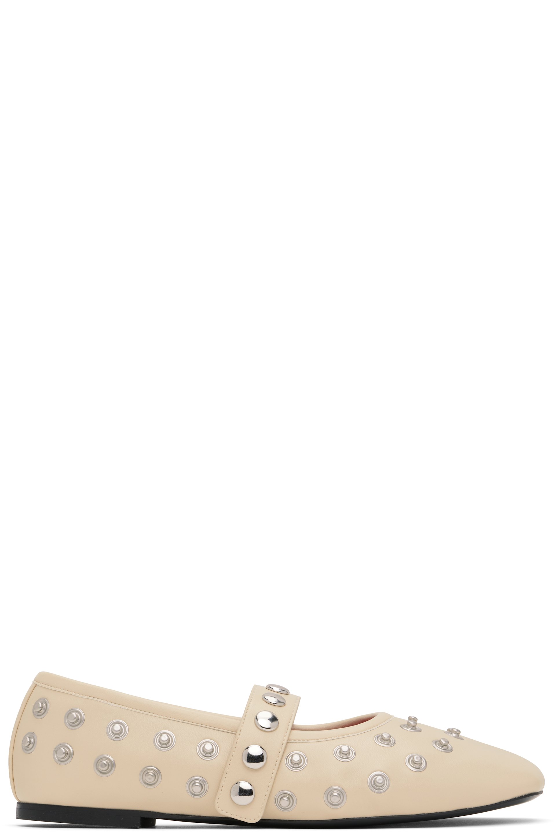 Stella McCartney - Ballerines beiges à clous de style bouton-pression - Ryder