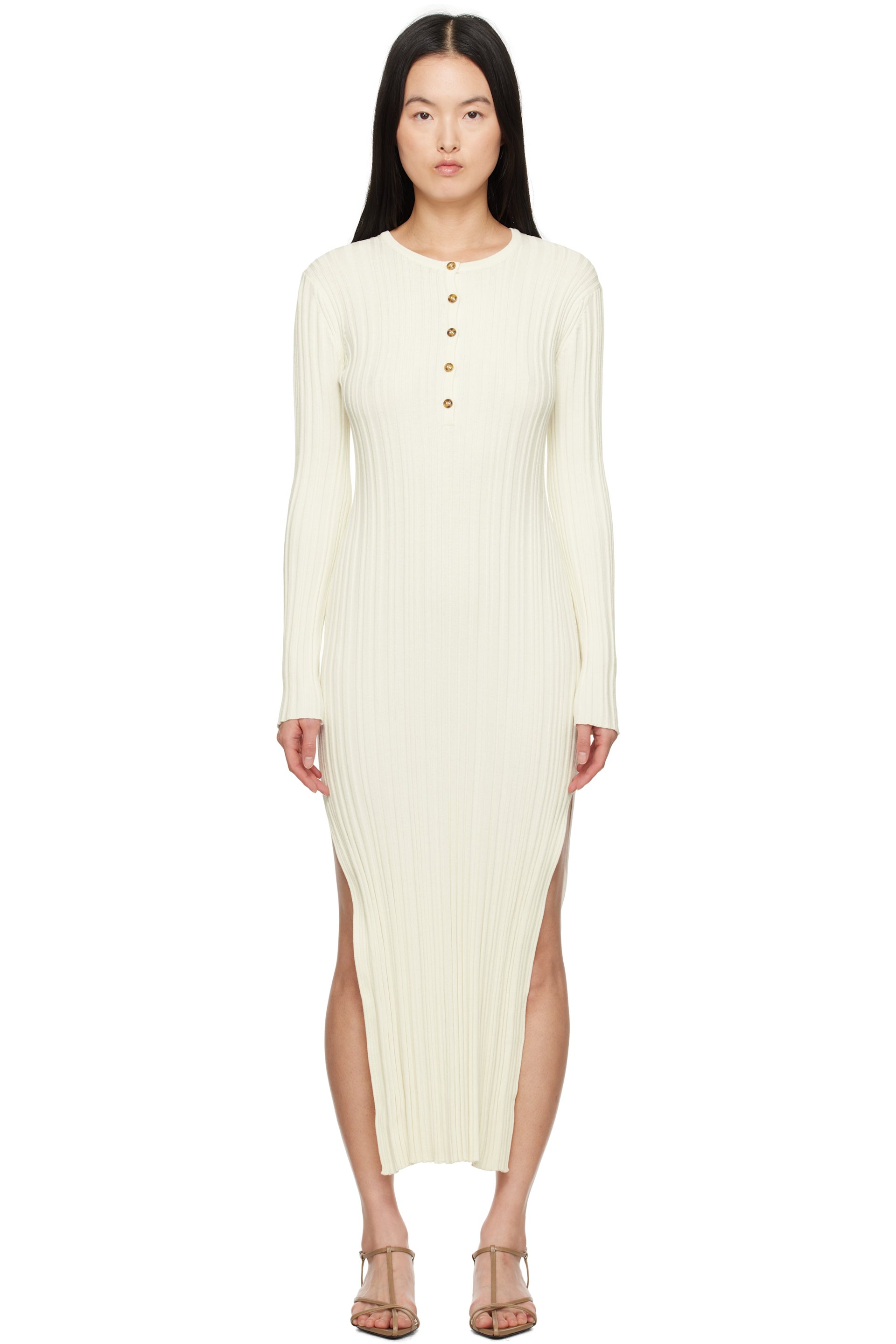 Loulou de Saison - Robe longue Eldara blanc cassé